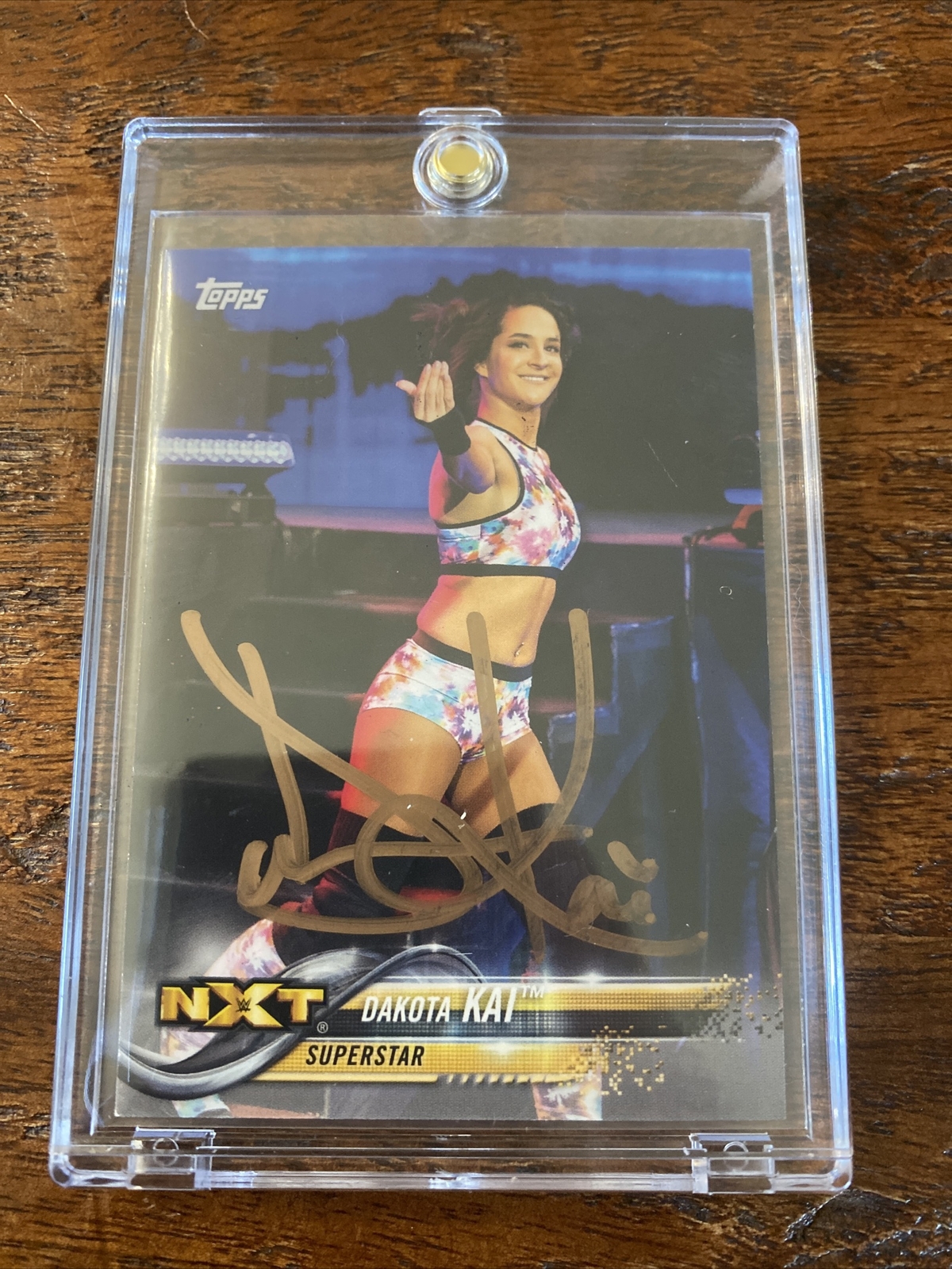Dakota Kai Signed Topps Card Psa Dna Coa Autographed WWE NXT