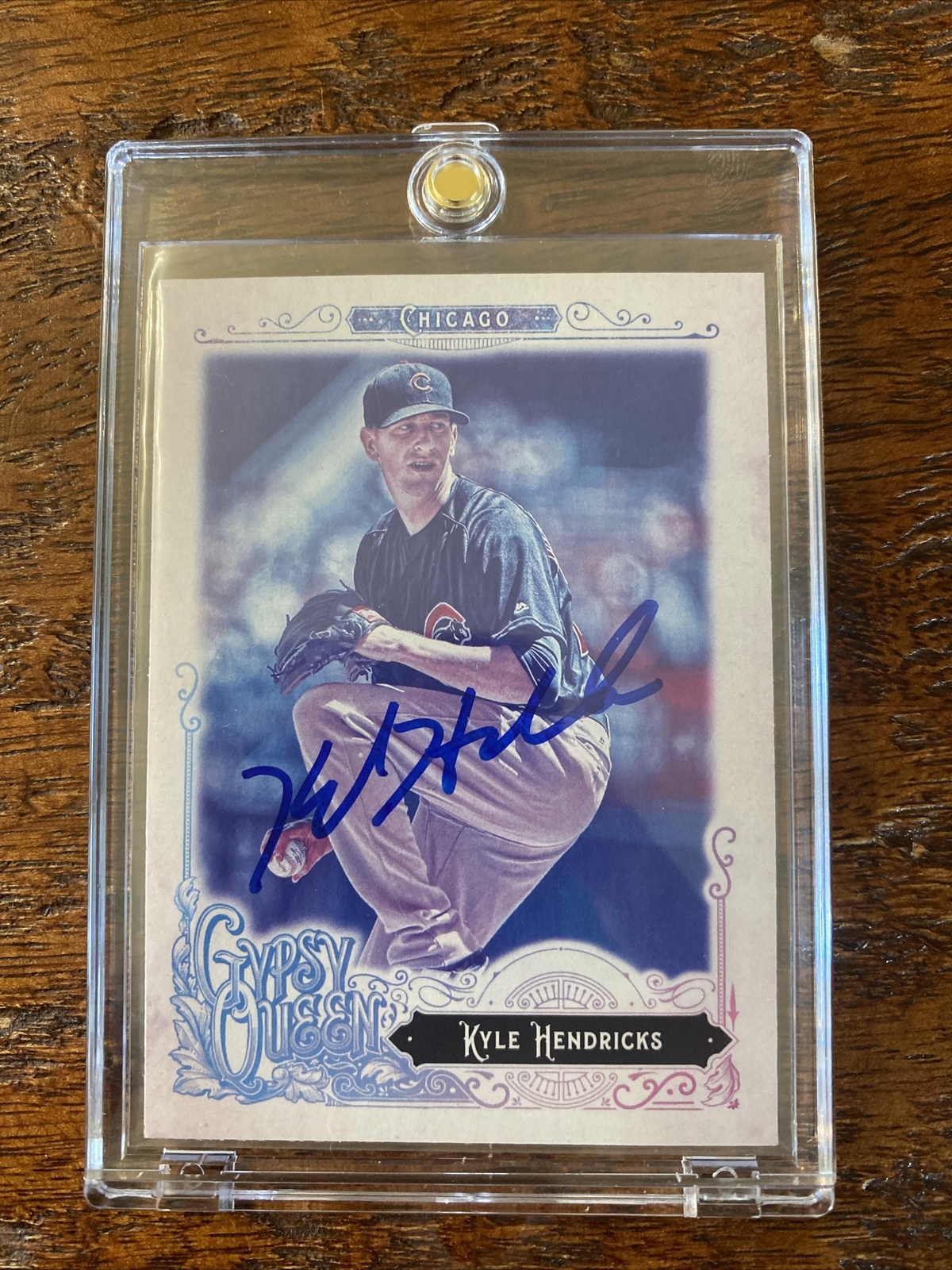 Kyle Hendricks Signed Gypsy Queen Card Psa Dna Coa Autographed Chicago Cubs