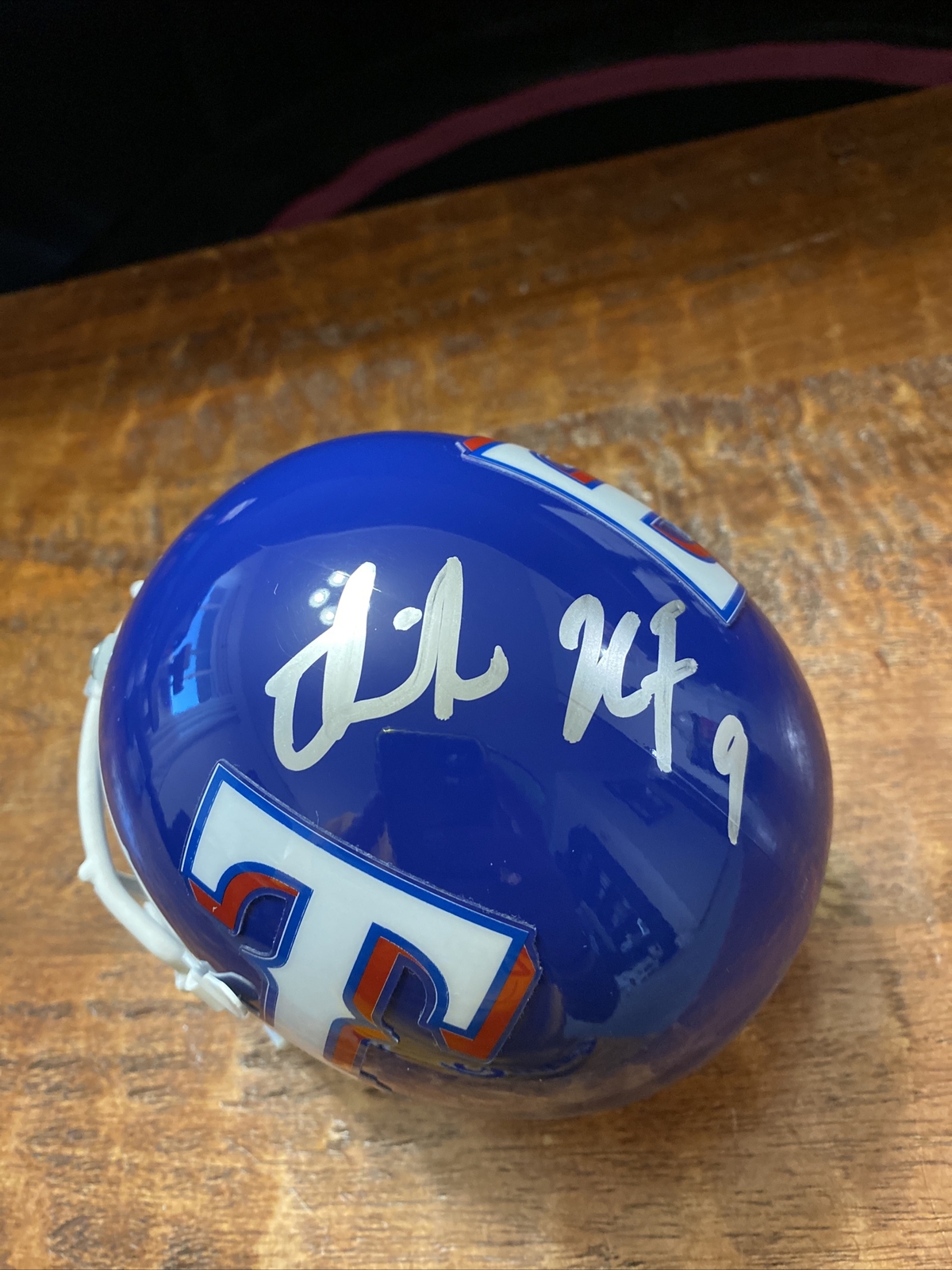 Isiah Kiner-Falefa Signed Mini Football Helmet Psa Dna Coa Rangers Autographed