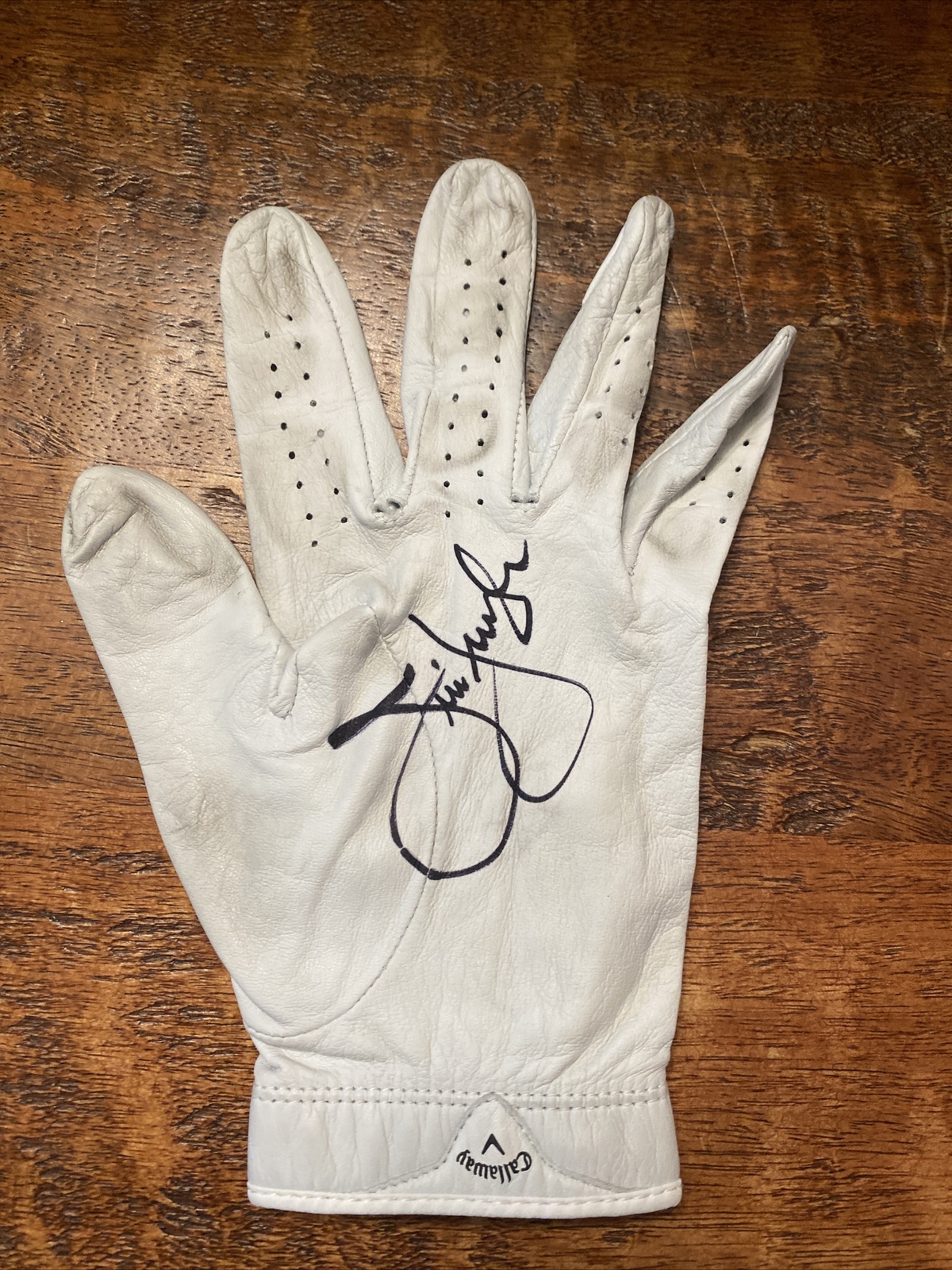 Jim Furyk Signed Tournament Used Golf Glove Psa Dna Coa PGA Autographed