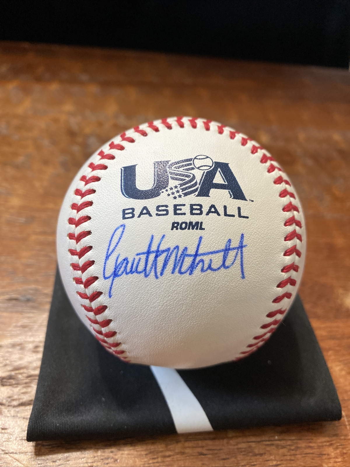 Garrett Mitchell Signed Official USA Logo Baseball Brewers JSA Coa UCLA