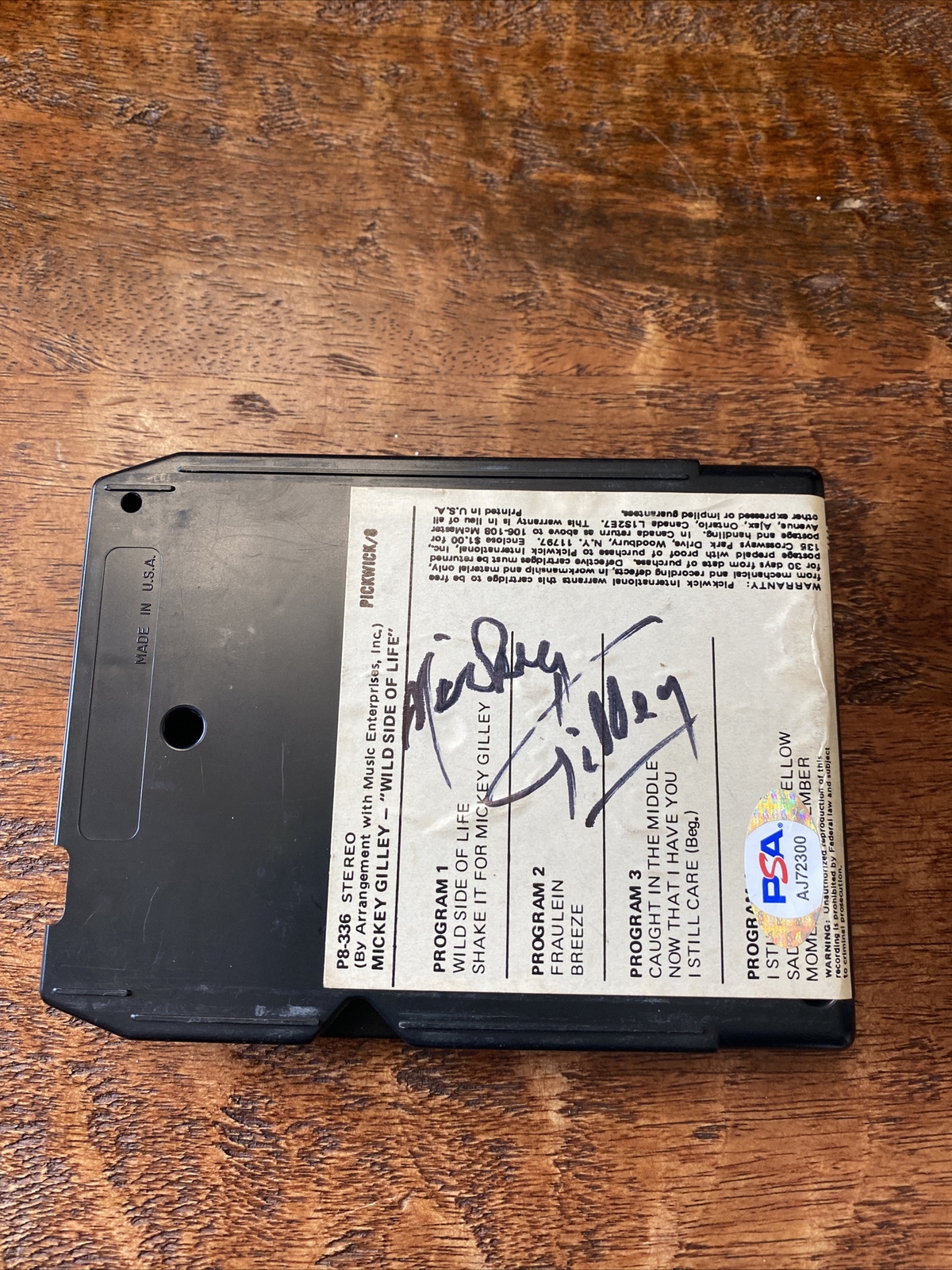 Mickey Gilley Signed Wild Side Of Life 8-Track Tape Cassette Psa/Dna Coa