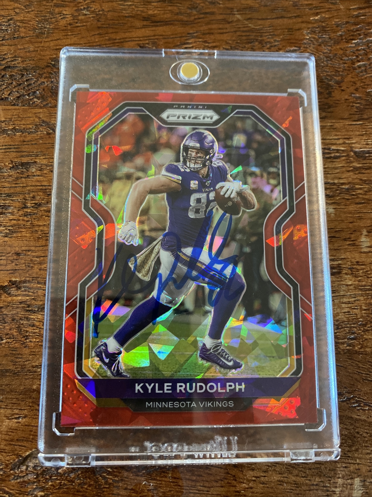 Kyle Rudolph Signed Prizm Football Card Psa Dna Coa Autographed Vikings