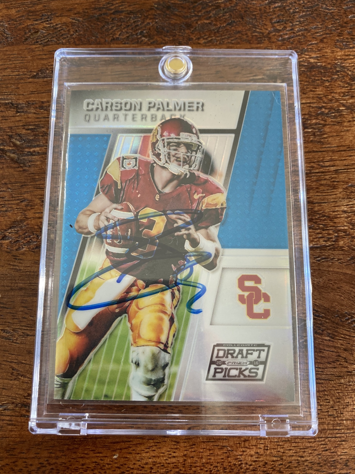 Carson Palmer Signed Prizm Football Card Psa Dna Coa Autographed USC