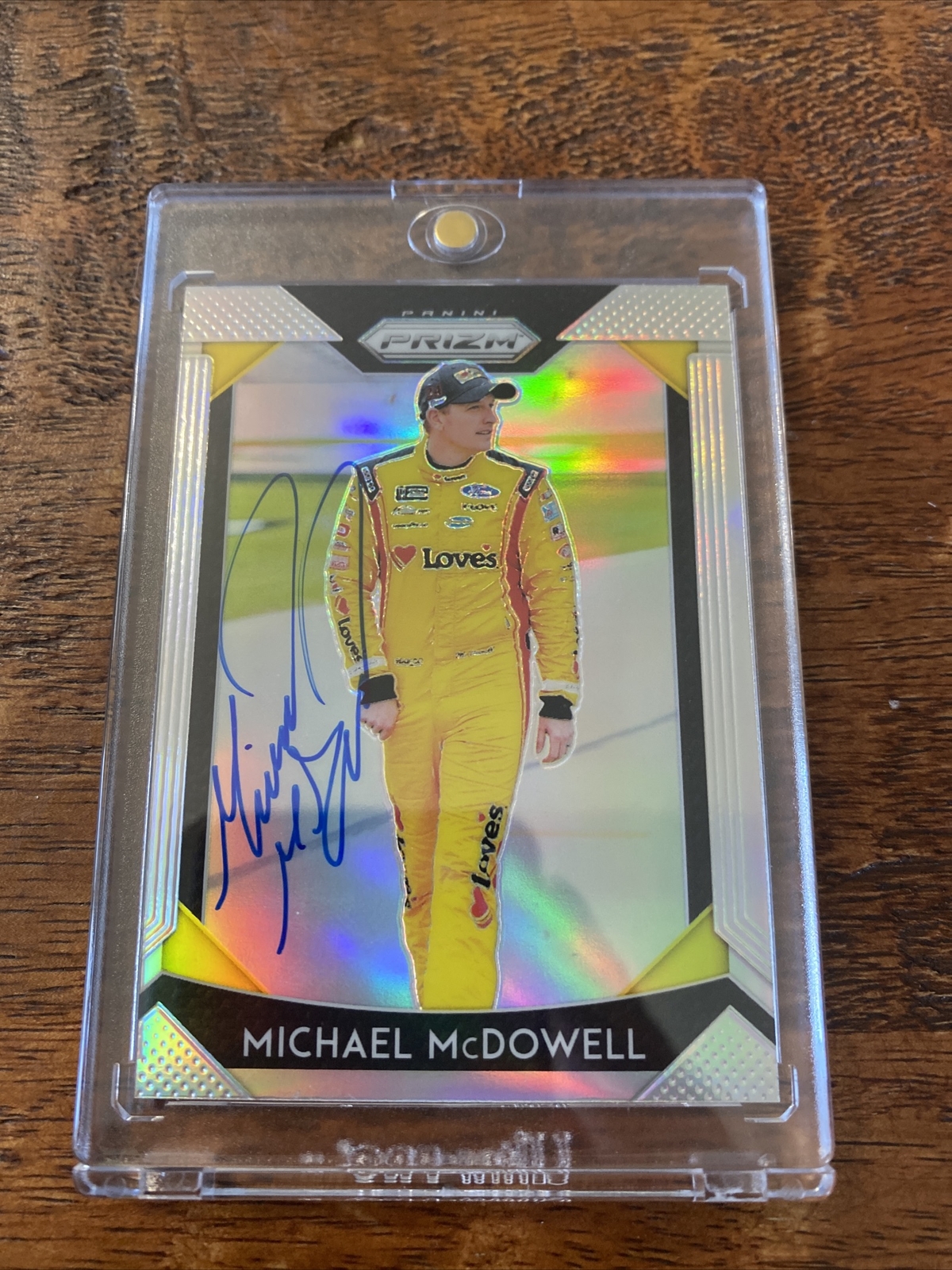 Michael McDowell Signed Prizm Racing Card Psa Dna Coa Autographed NASCAR