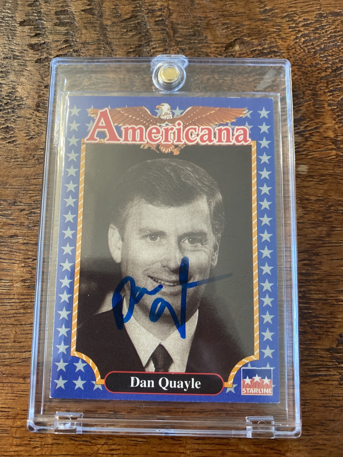 Dan Quayle Signed Americana Card Psa Dna Coa Autographed US Vice President