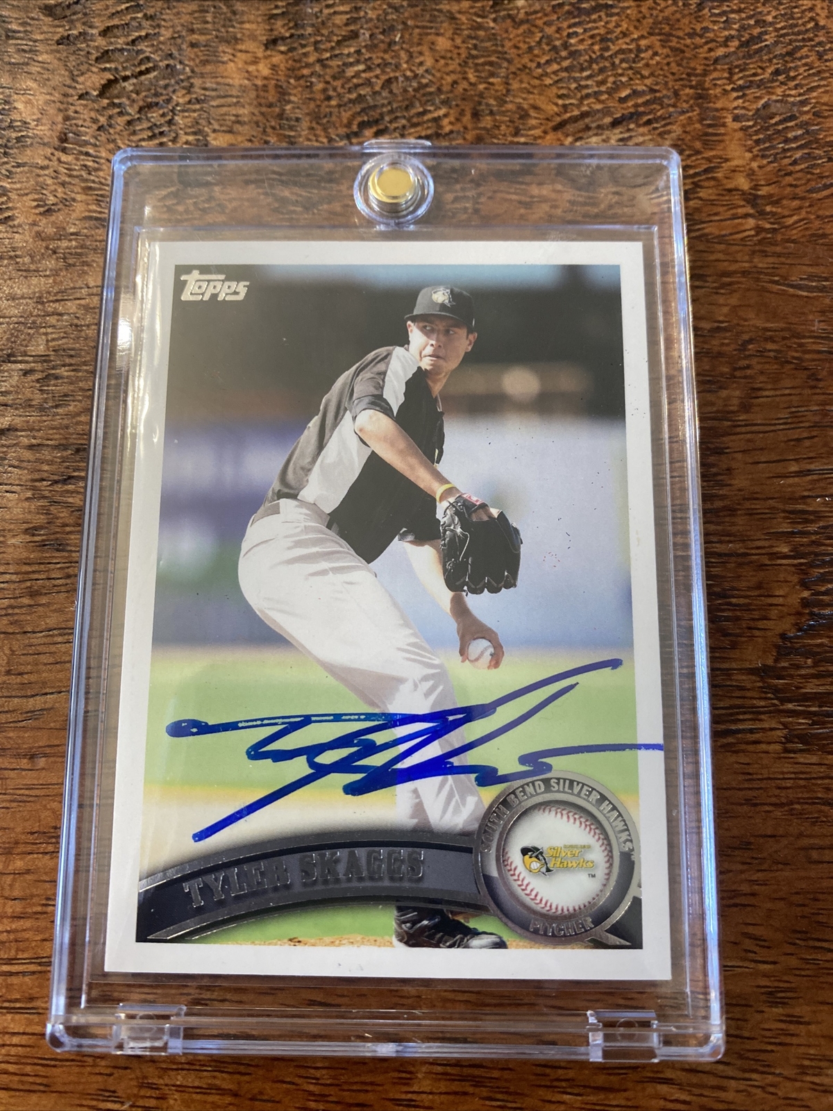 Tyler Skaggs Signed Topps Card Psa Dna Coa Autographed Angles
