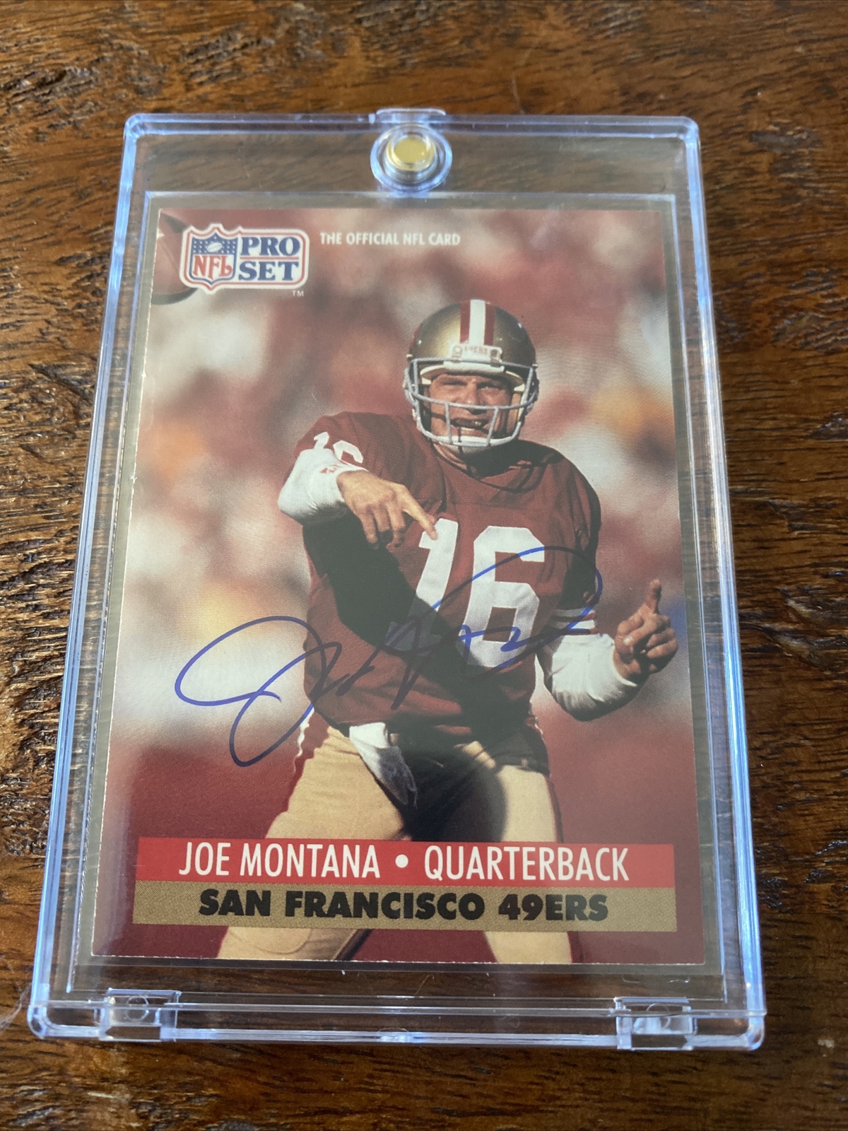 Joe Montana Signed NFL Pro Set Football Card Psa Dna Coa Autographed 49ers