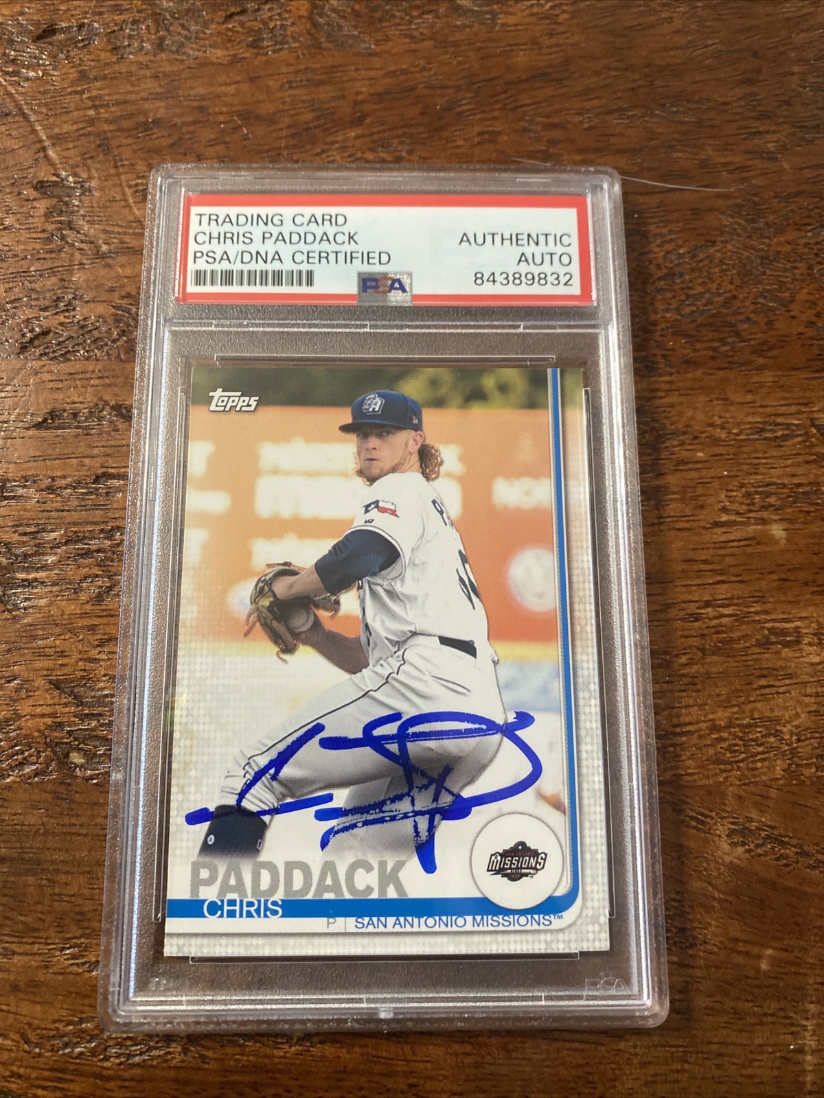 Chris Paddack Signed Topps Card Psa Dna Coa Slabbed Padres Autographed