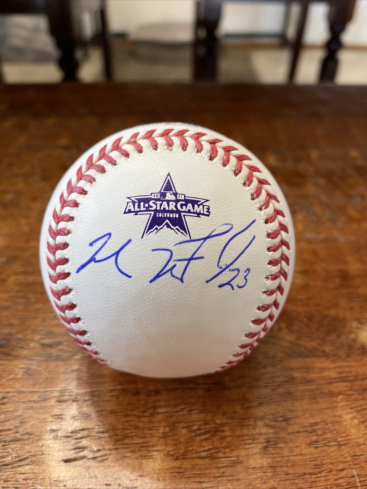 Michael Brantley Signed 2021 All Star Baseball PSA DNA Coa Astros Autographed