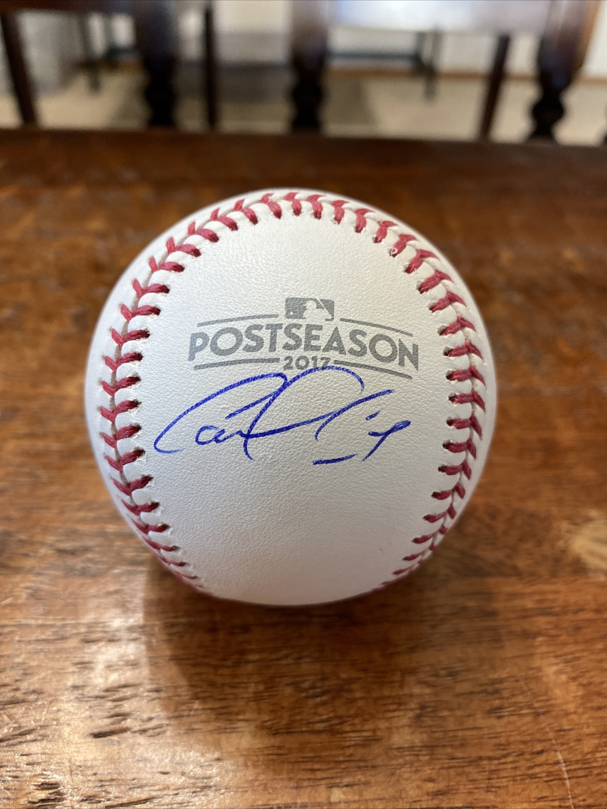 Carlos Correa Signed 2017 Postseason Baseball PSA DNA Coa Houston Astros