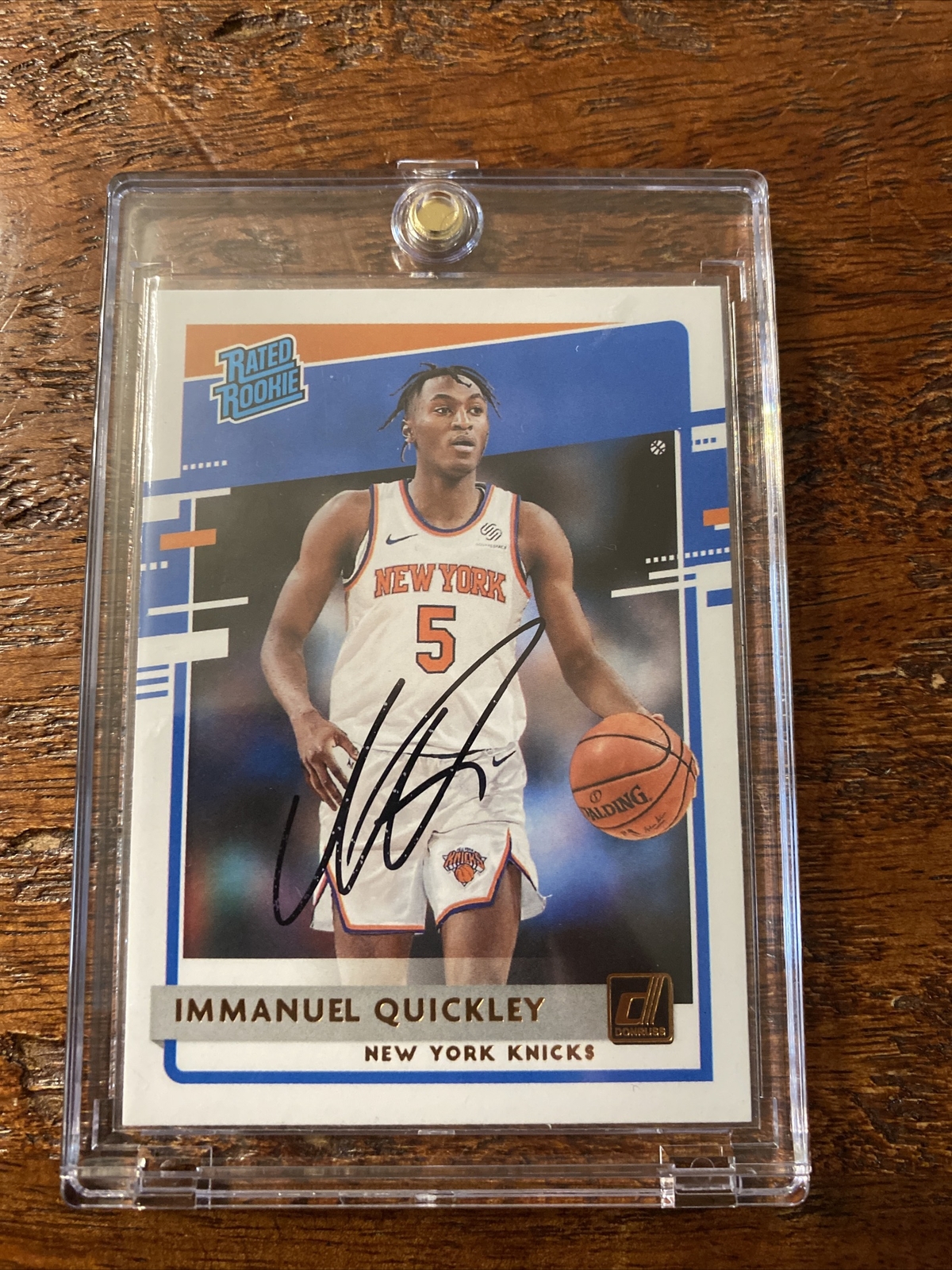 Immanuel Quickley Signed Donruss Rookie Card Psa Dna Coa Autographed Knicks