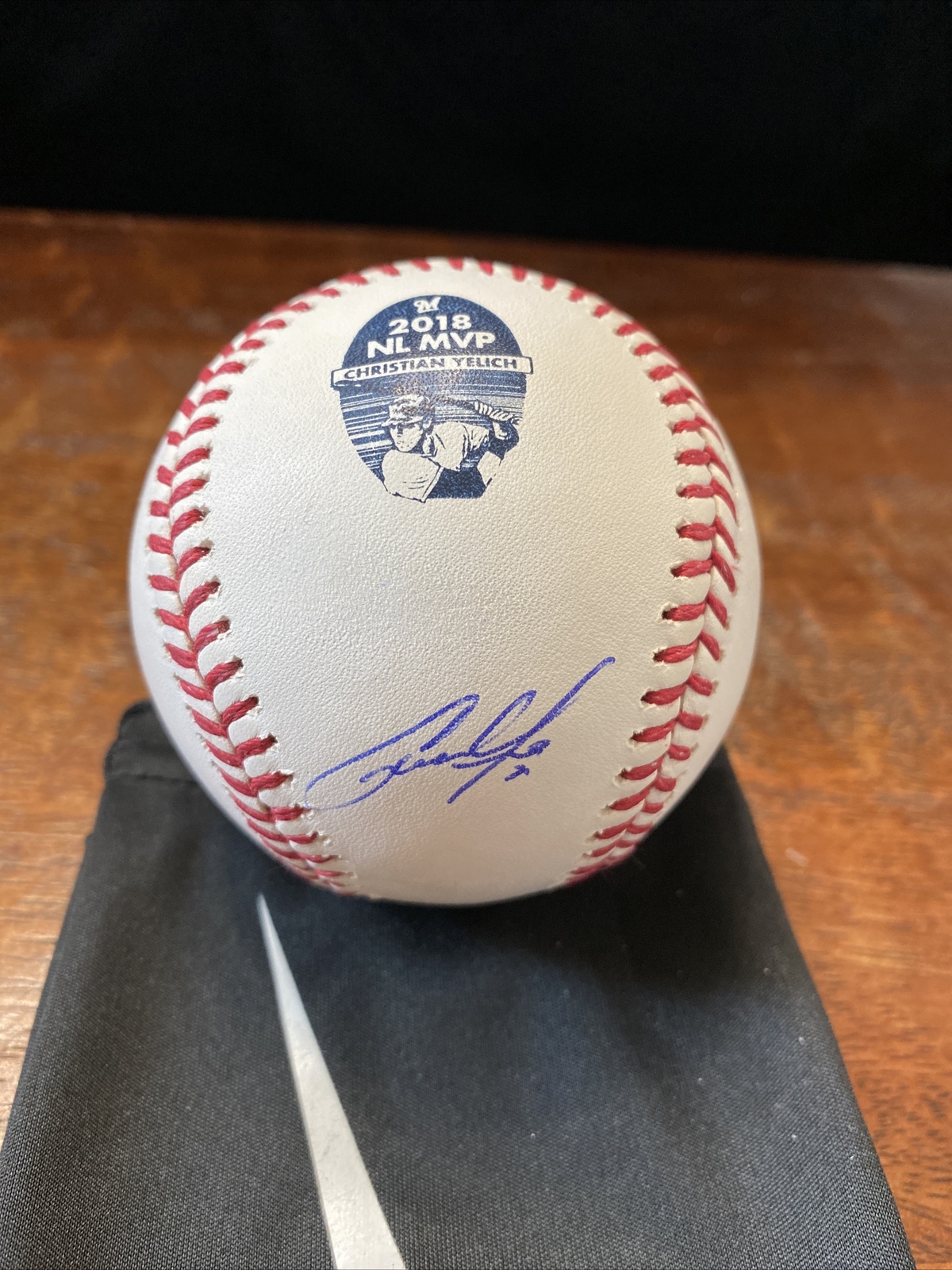 Christian Yelich Signed 2018 NL MVP Baseball PSA DNA Coa Brewers Autographed