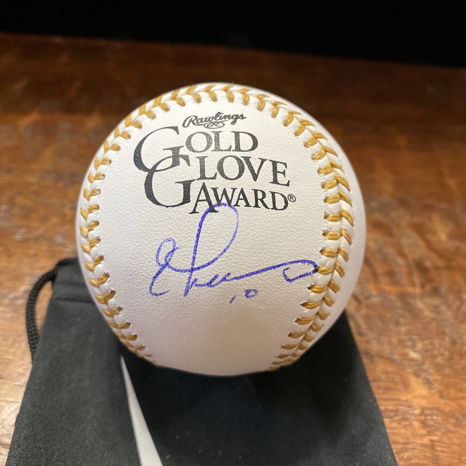 Evan Longoria Signed Gold Glove Award Baseball Psa Dna Coa Autographed Giants