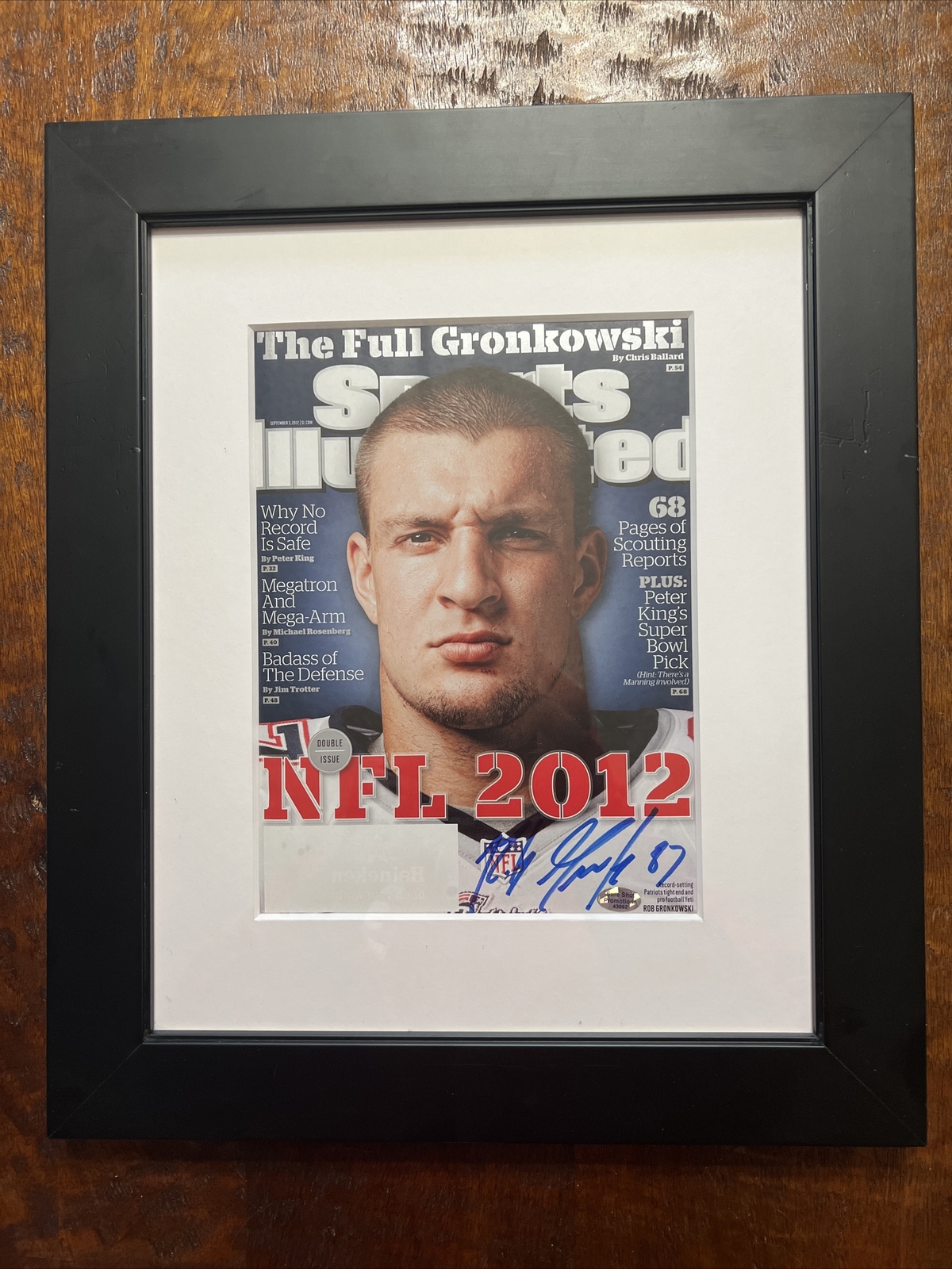 Rob Gronkowski Signed Sports Illustrated JSA COA Autographed Framed