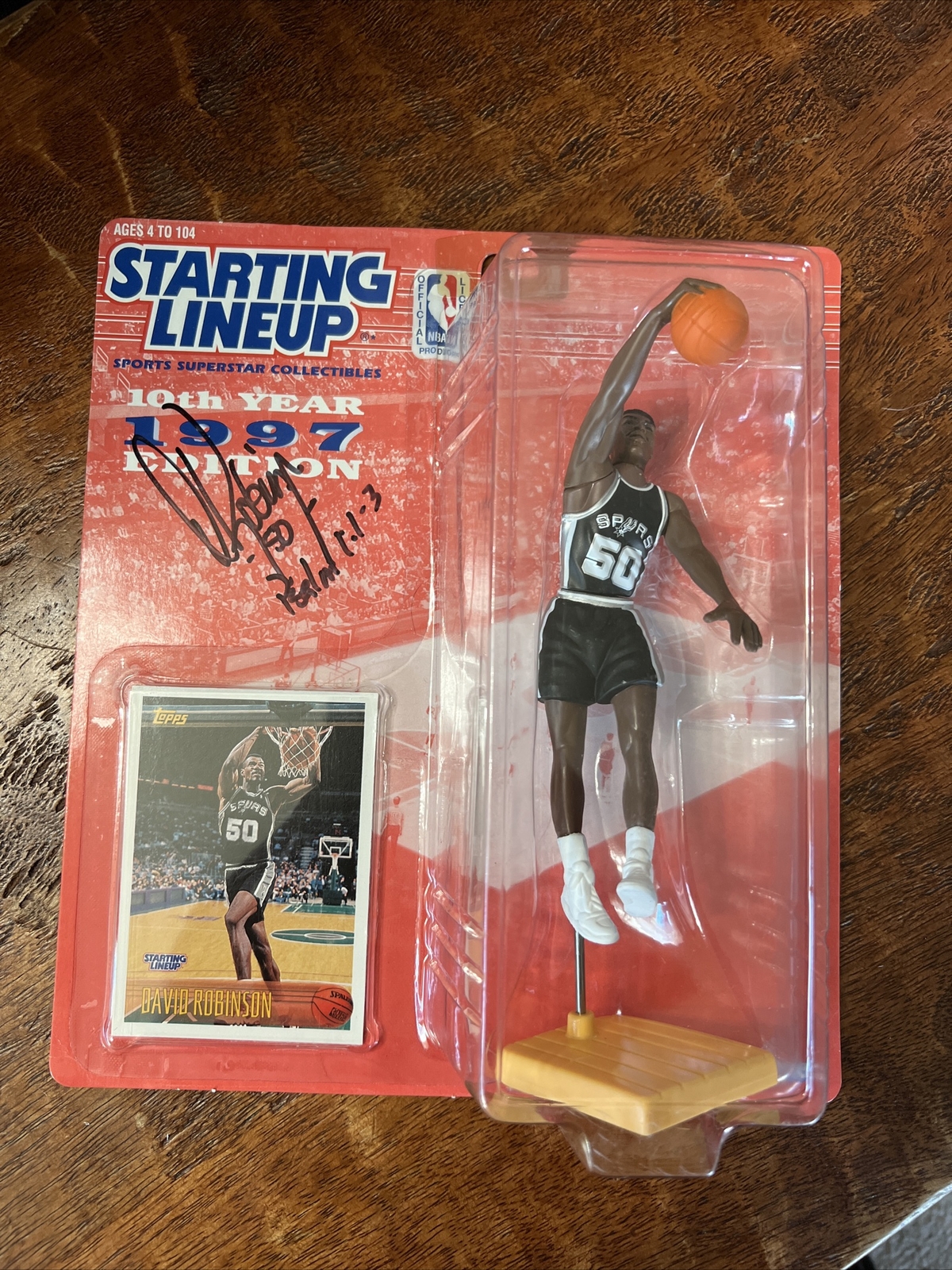 David Robinson Signed Starting Lineup Action Figure Psa Dna Coa Autographed