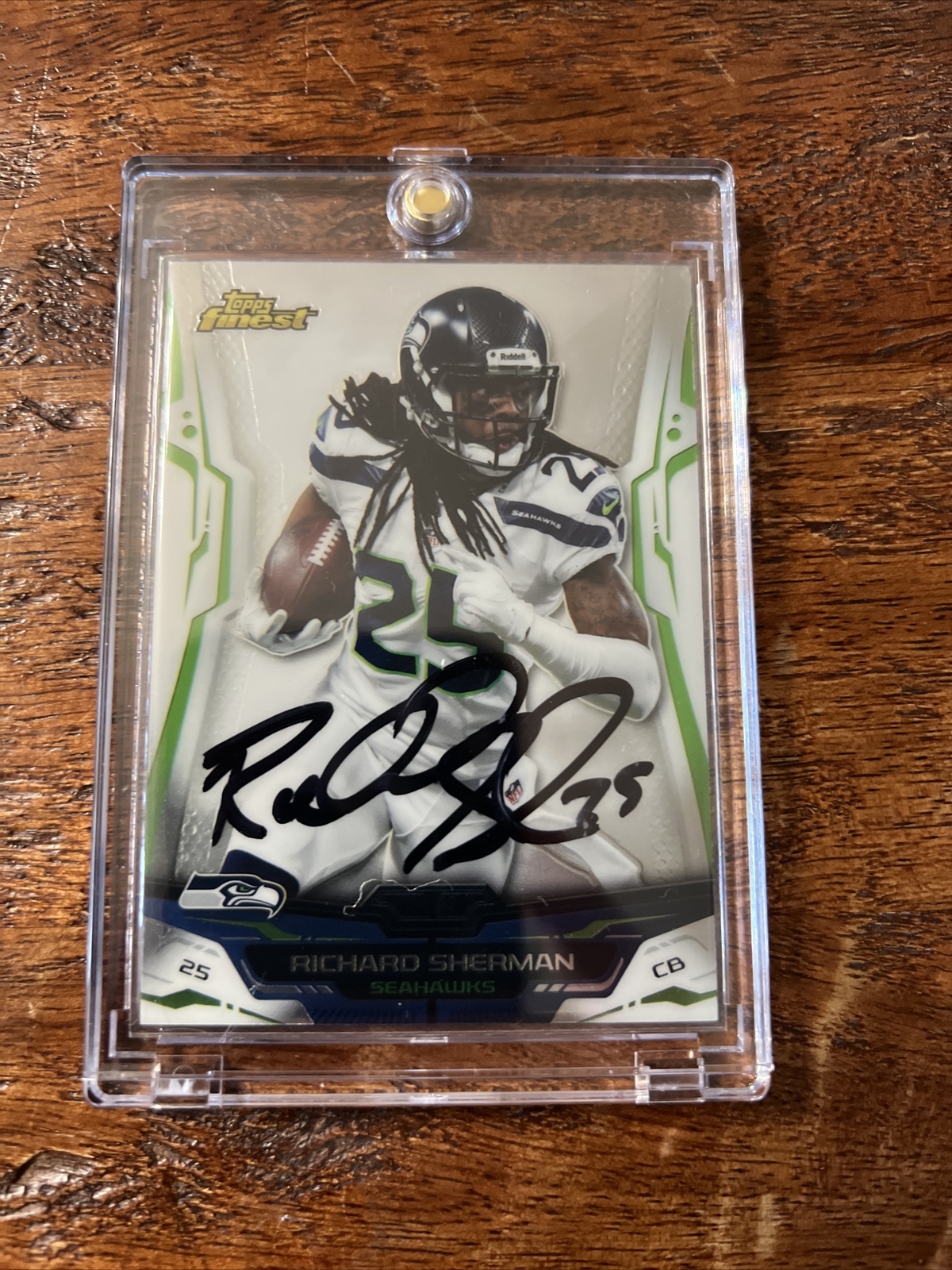Richard Sherman Signed Topps Finest Card Psa Dna Coa Autographed Seahawks