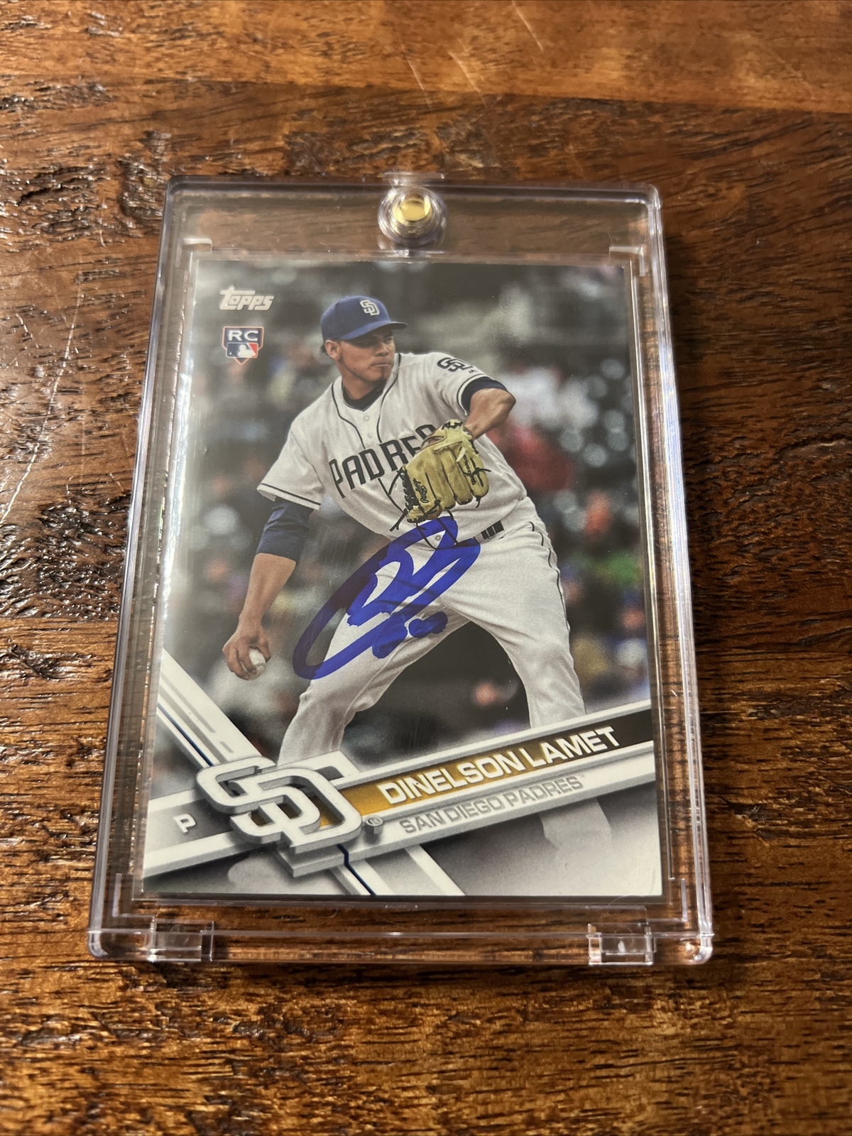 Dinelson Lamet Signed Topps Rookie Card Psa Dna Coa Autographed Padres
