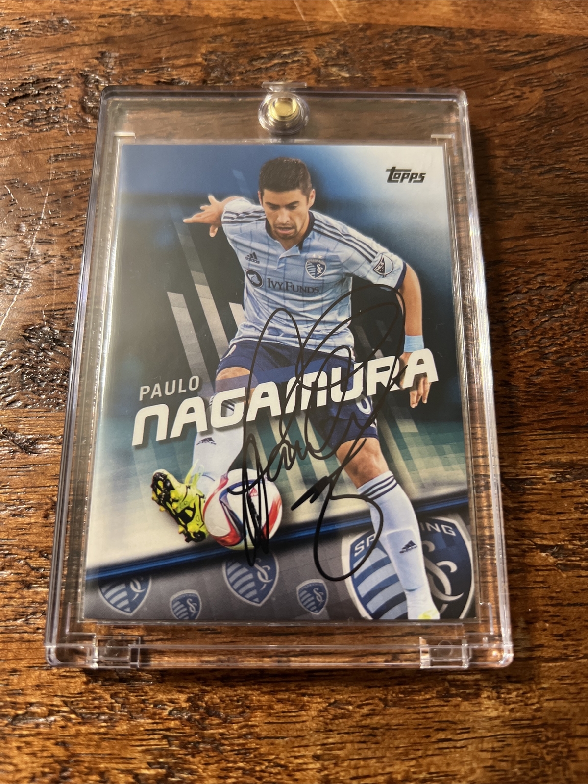 Paulo Nagamura Signed Topps Card Psa Dna Coa Autographed Soccer Brazil