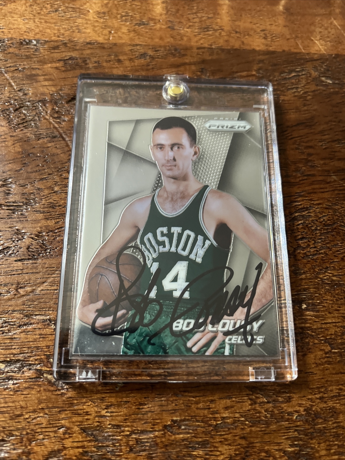 Bob Cousy Signed Prizm Card Psa Dna Coa Autographed Boston Celtics