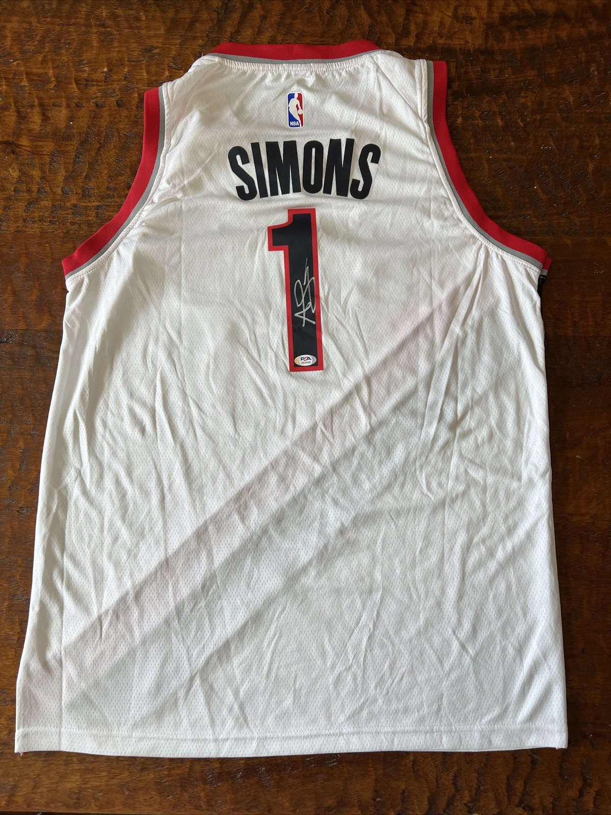 Anfernee Simons Signed Portland Trail Blazers Jersey PSA DNA Coa Autographed
