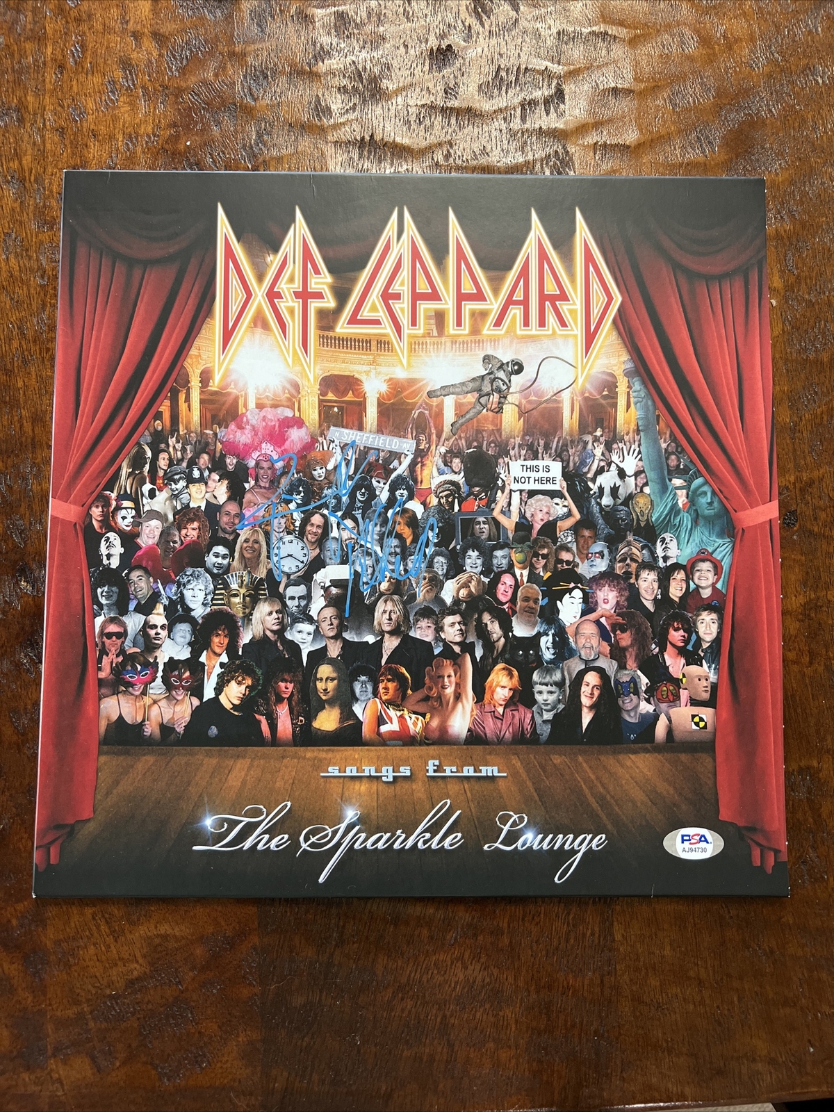 Rick Allen Signed Songs From The Sparkle Lounge Vinyl LP Psa Dna Coa Def Leppard