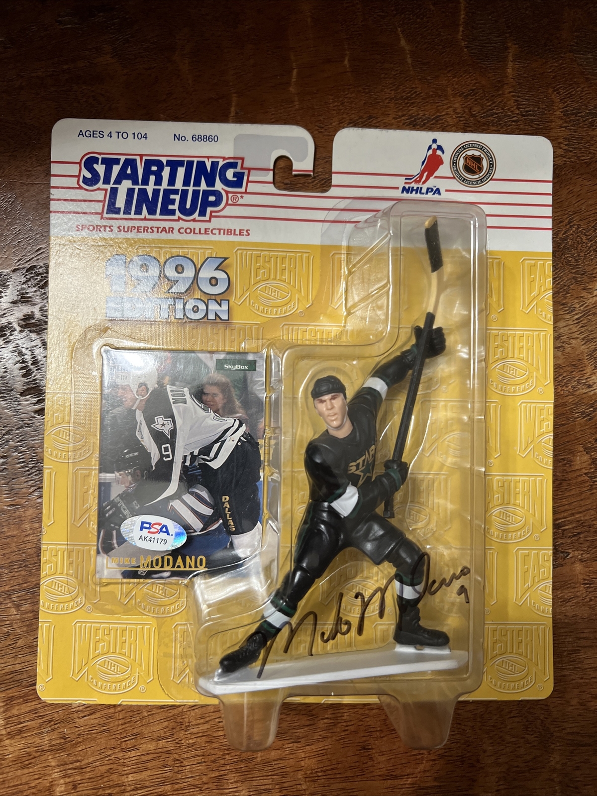 Mike Modano Signed Starting Lineup Action Figure Psa Dna Coa Autographed Stars