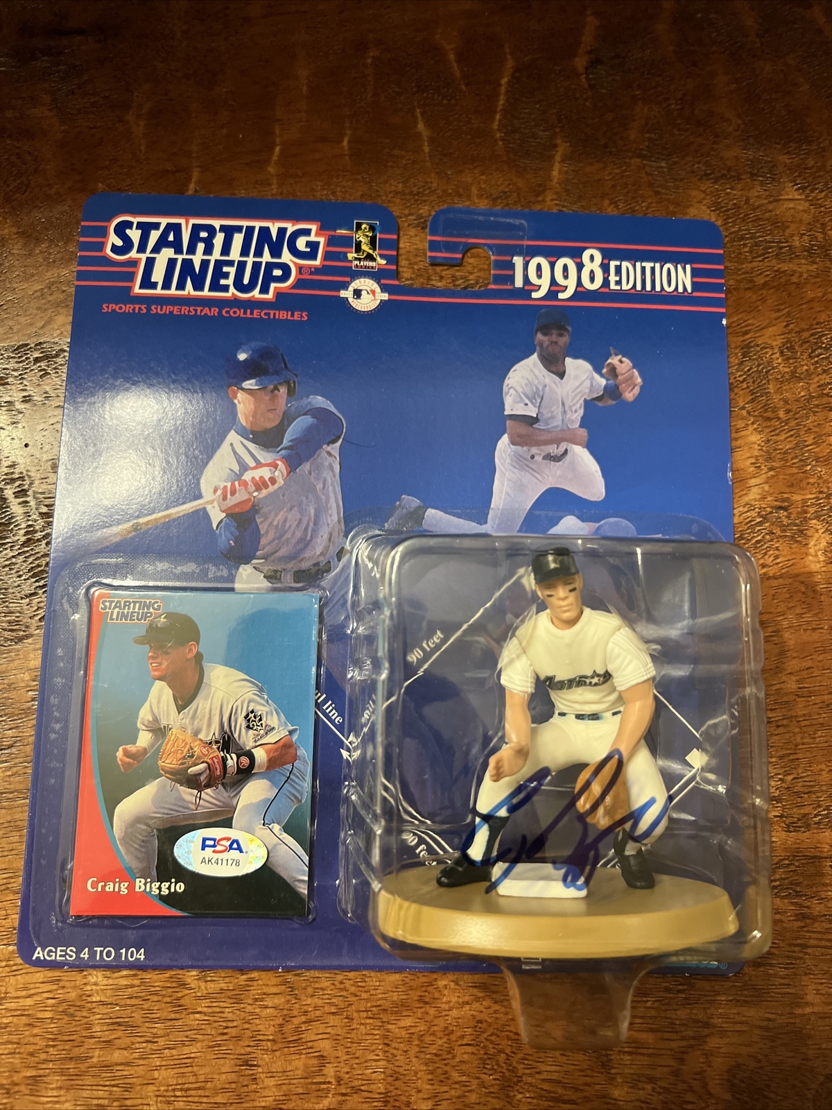 Craig Biggio Signed Starting Lineup Action Figure Psa Dna Coa Autographed Astros
