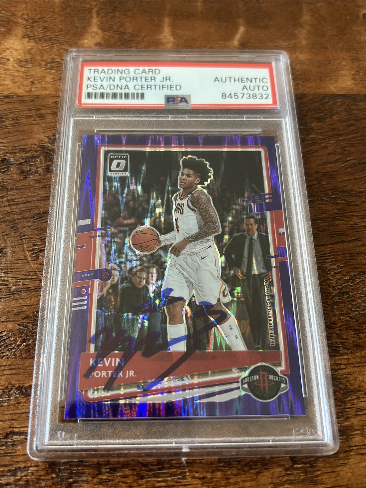 Kevin Porter Jr Signed Optic Card Psa Dna Coa Slabbed Autographed Rockets