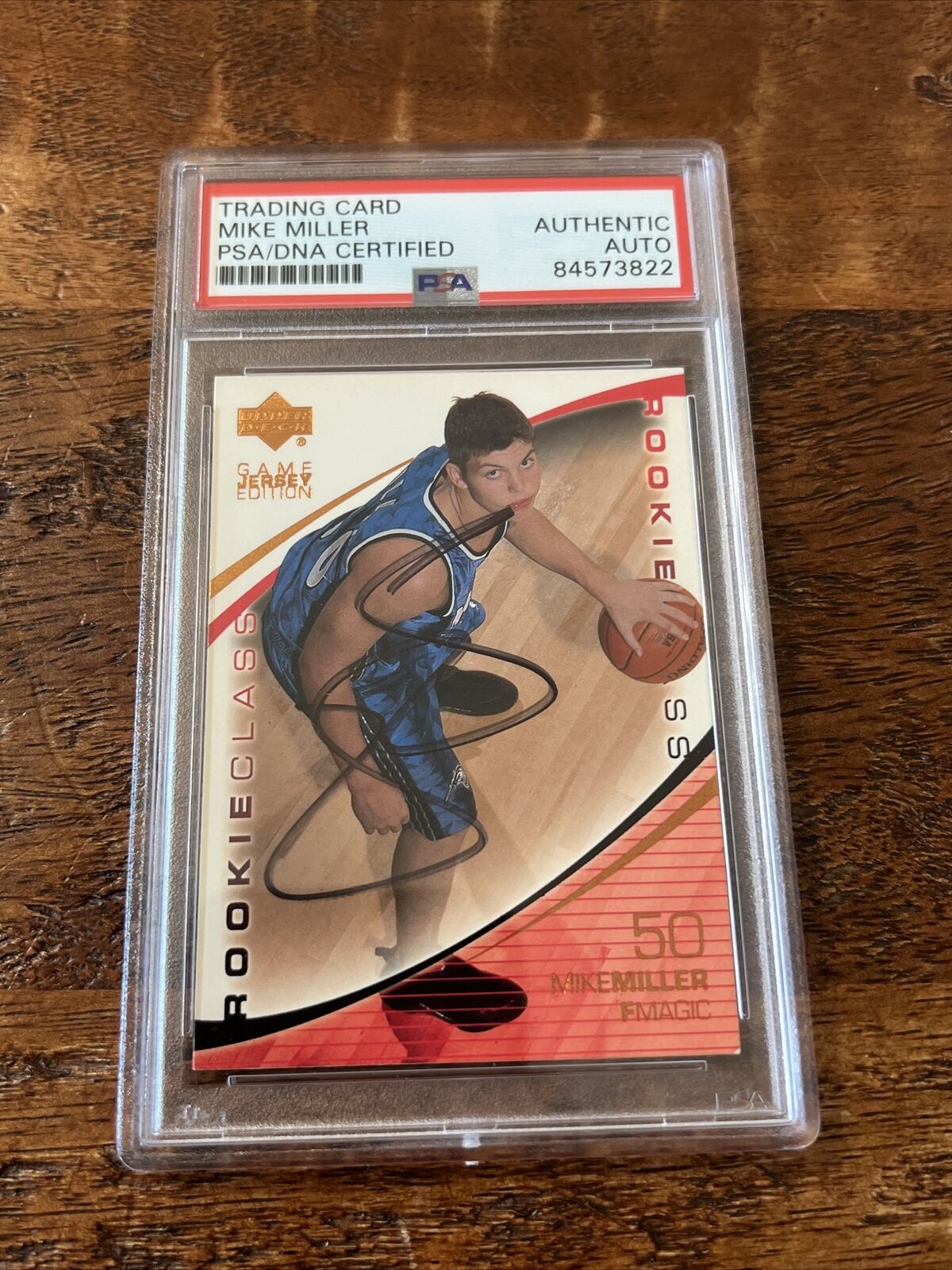 Mike Miller Signed Upper Deck Rookie Card Psa Dna Coa Slabbed Autographed Magic