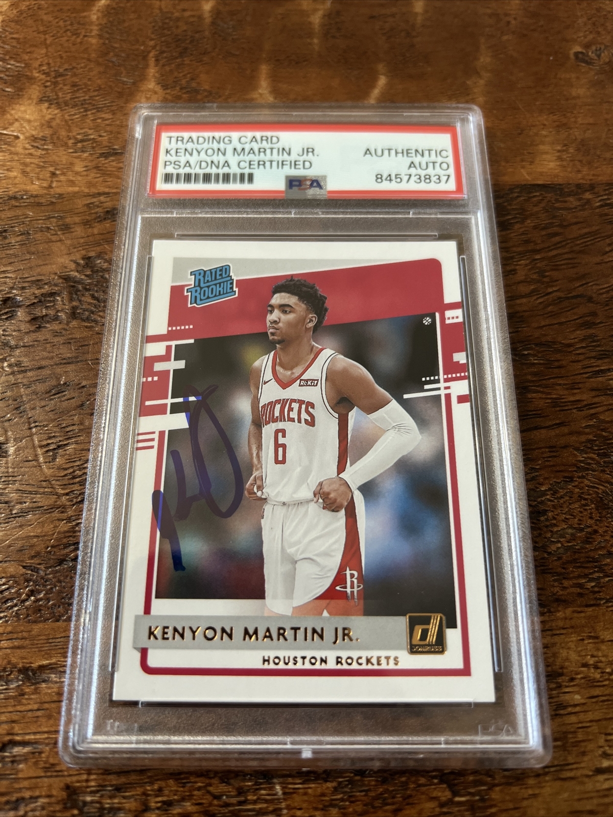 Kenyon Martin Jr Signed Rookie Card Psa Dna Coa Slabbed Autographed Rockets