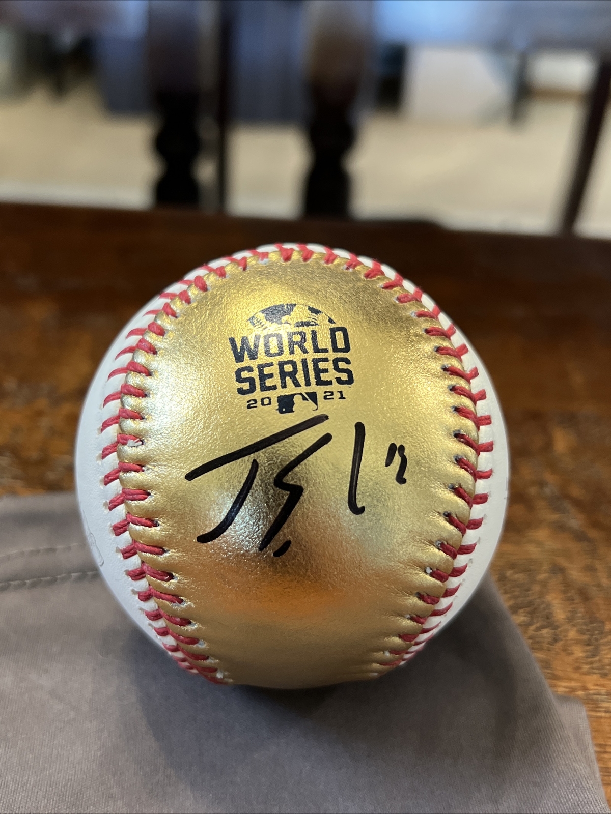 Jorge Soler Signed Gold 2021 World Series Baseball PSA DNA Coa Atlanta Braves