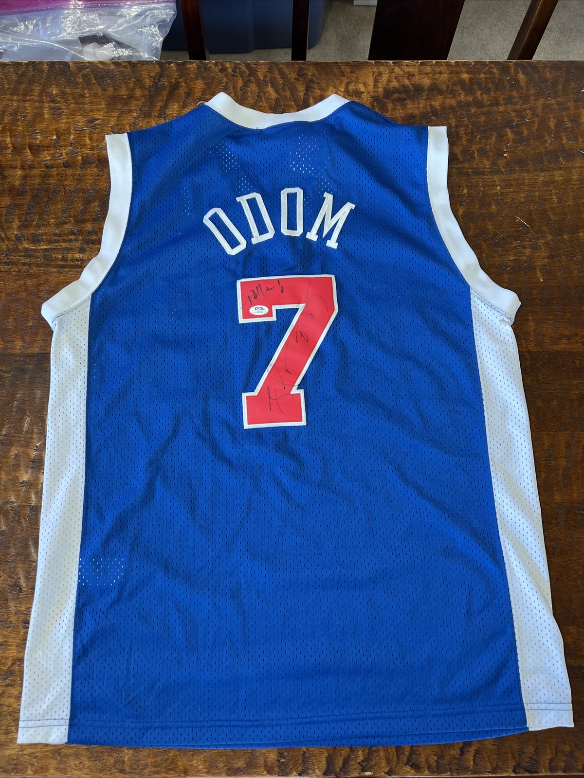 Lamar Odom Signed Los Angeles Clippers Jersey PSA DNA Coa Autographed