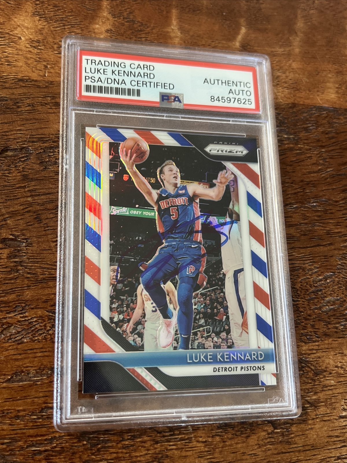 Luke Kennard Signed Prizm Card Psa Dna Coa Slabbed Autographed Clippers Pistons