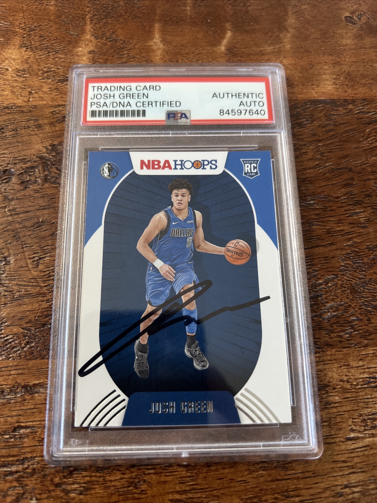 Josh Green Signed Rookie Card Psa Dna Coa Slabbed Autographed Mavericks