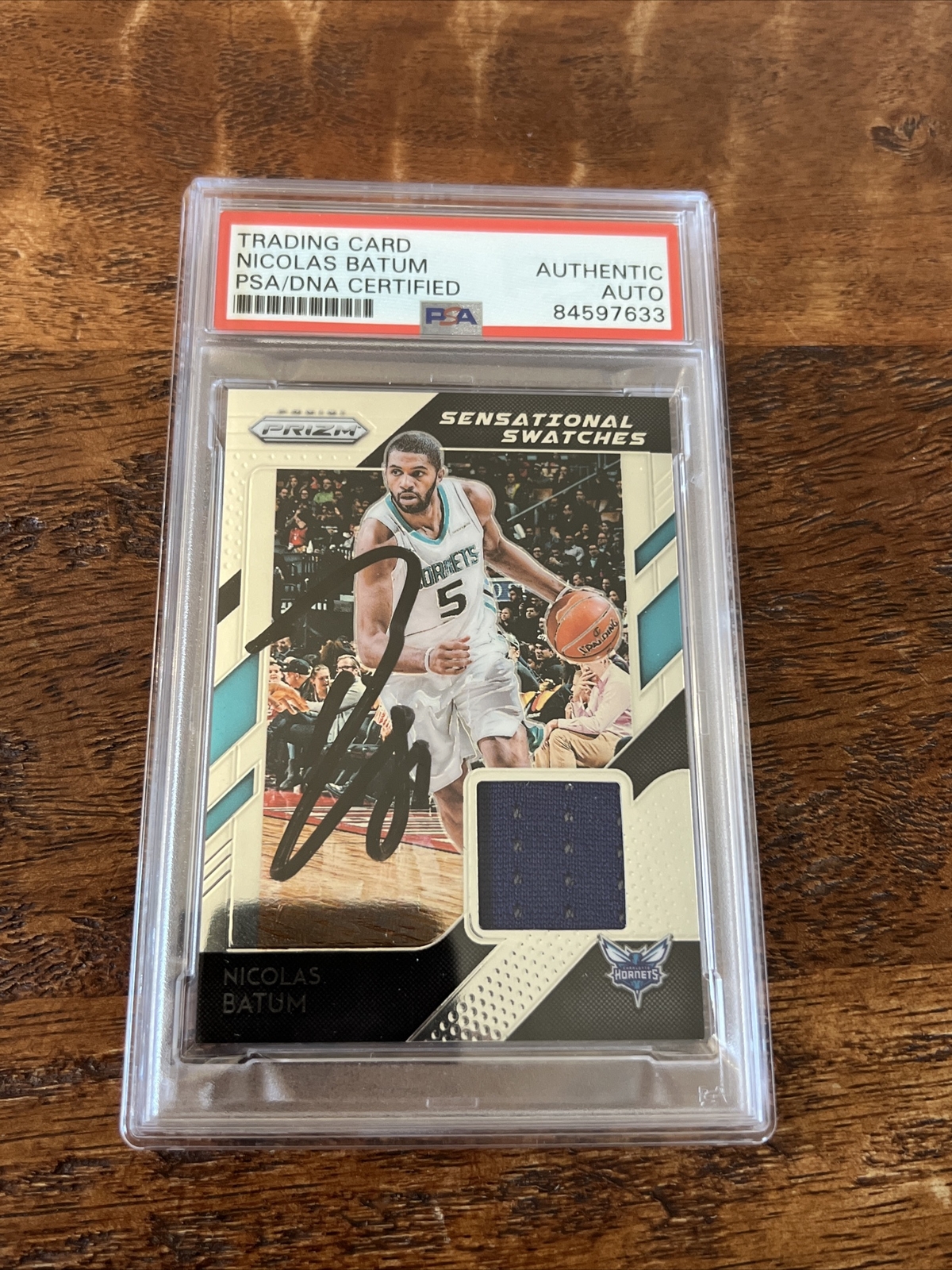 Nicolas Batum Signed Prizm Jersey Card Psa Dna Coa Slabbed Autographed Hornets