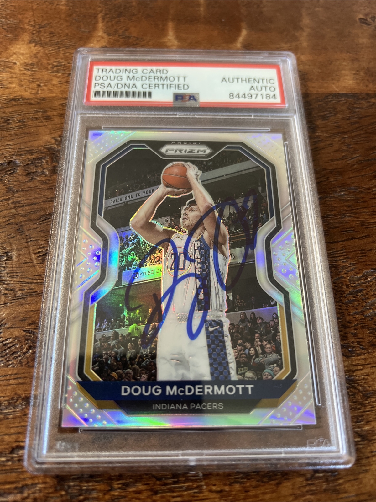 Doug McDermott Signed Prizm Card Psa Dna Coa Slabbed Autographed Pacers