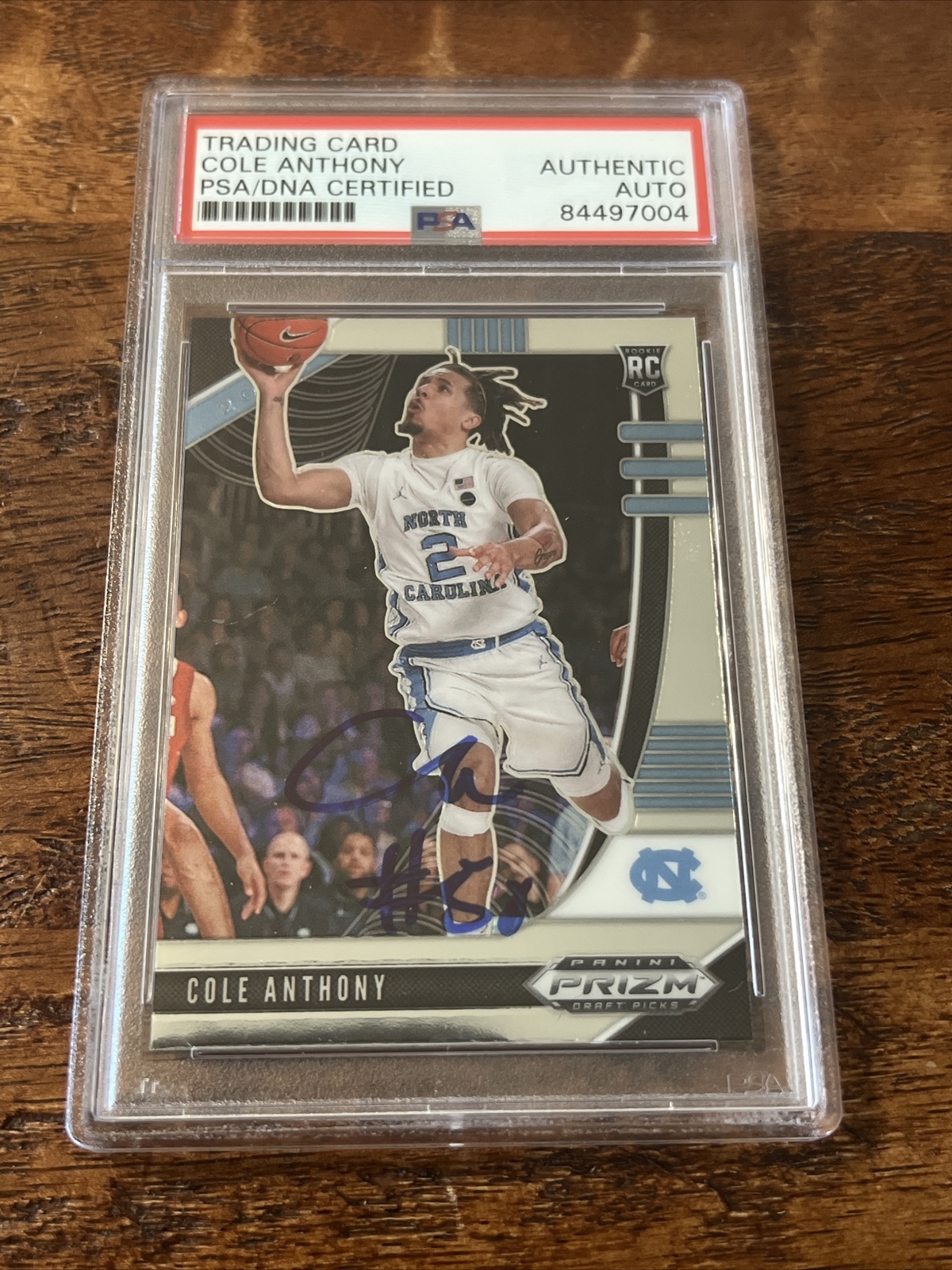 Cole Anthony Signed Prizm Rookie Card Psa Dna Coa Slabbed Autographed Magic