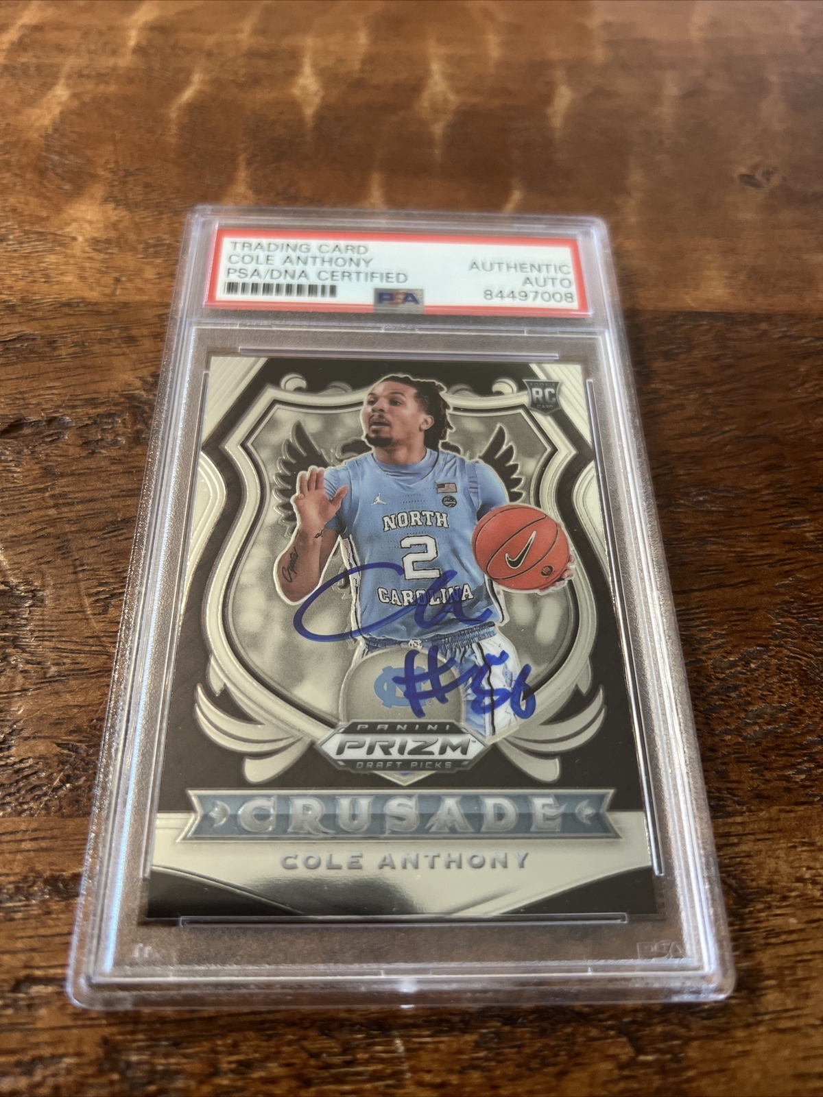 Cole Anthony Signed Prizm Rookie Card Psa Dna Coa Slabbed Autographed Magic