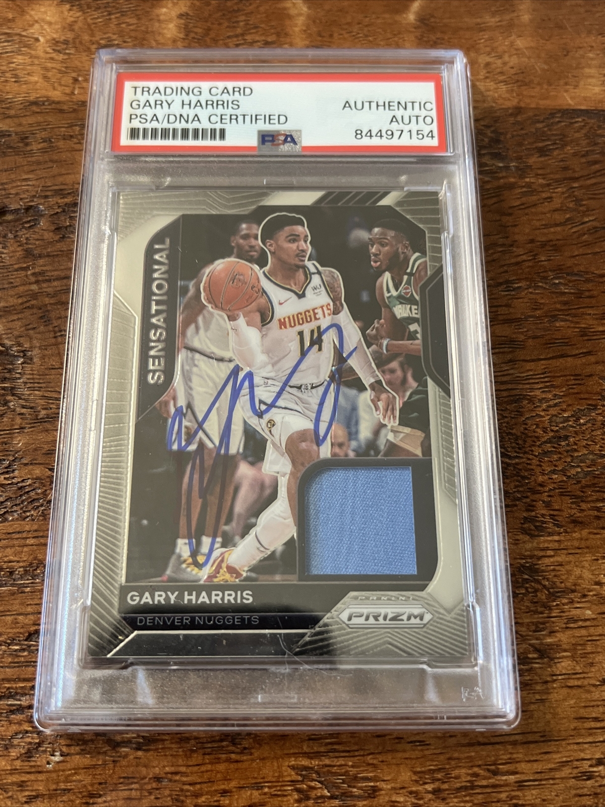 Gary Harris Signed Prizm Jersey Card Psa Dna Coa Slabbed Autographed Nuggets