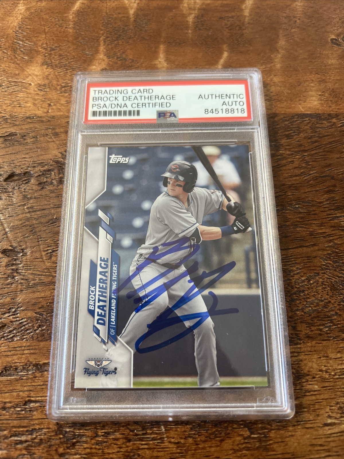 Brock Deatherage IP Signed Topps Card Psa Dna Coa Slabbed Tigers Autographed