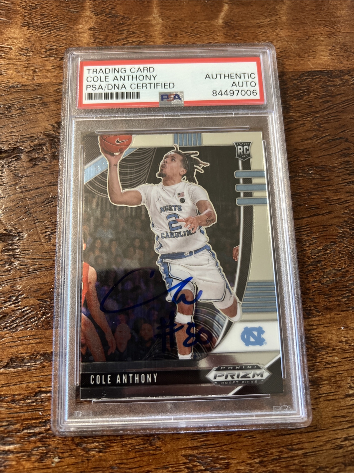 Cole Anthony Signed Prizm Rookie Card Psa Dna Coa Slabbed Autographed Magic
