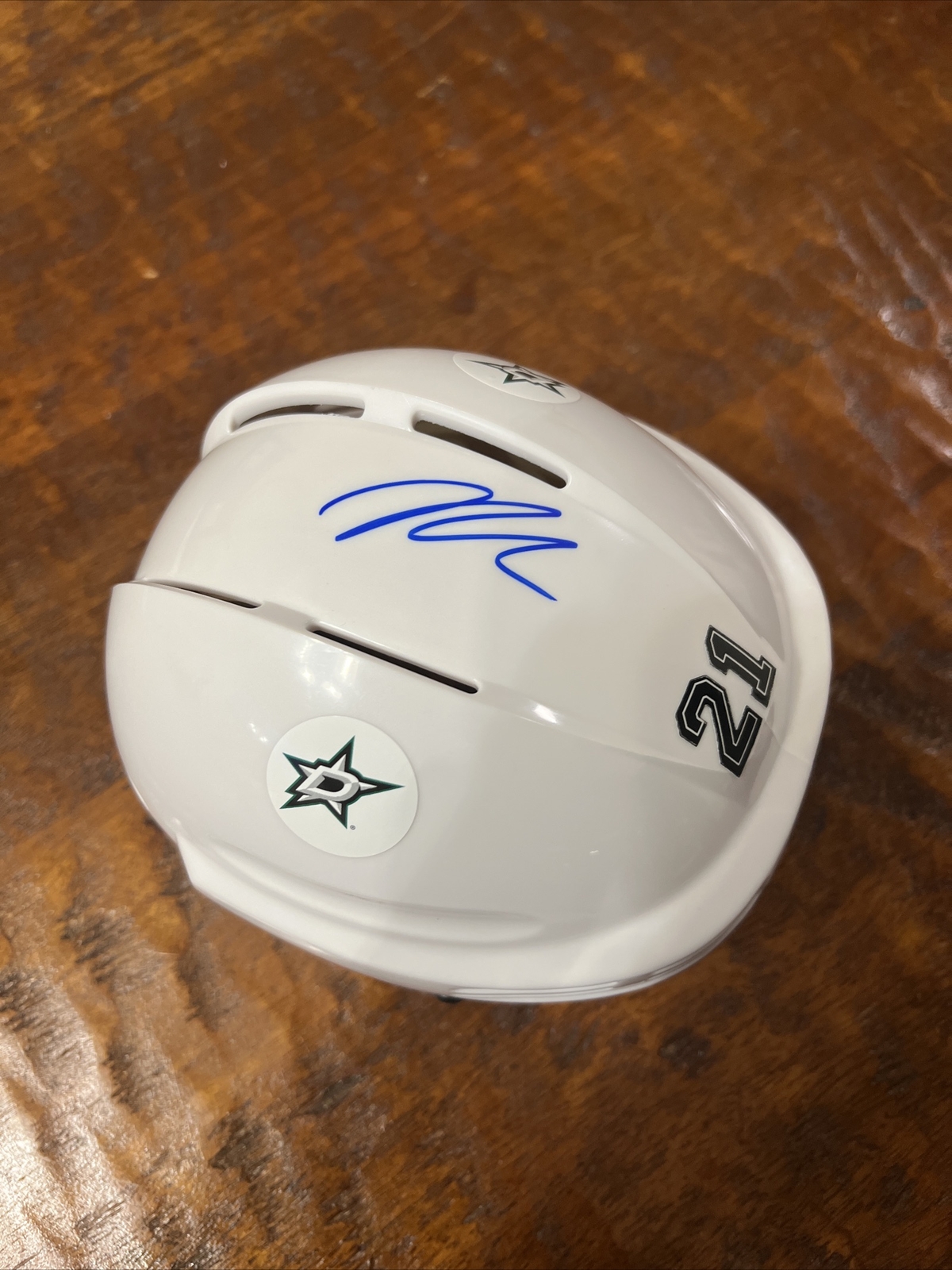 Jason Robertson Signed Mini Hockey Helmet Psa/Dna Coa Autographed Dallas Stars