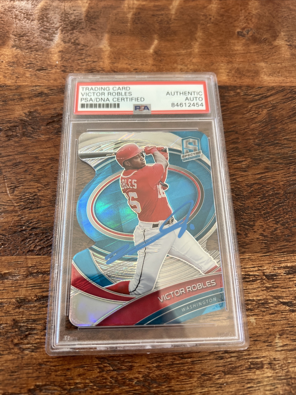Victor Robles IP Signed Spectra Card Psa Dna Coa Slabbed Nationals Autographed