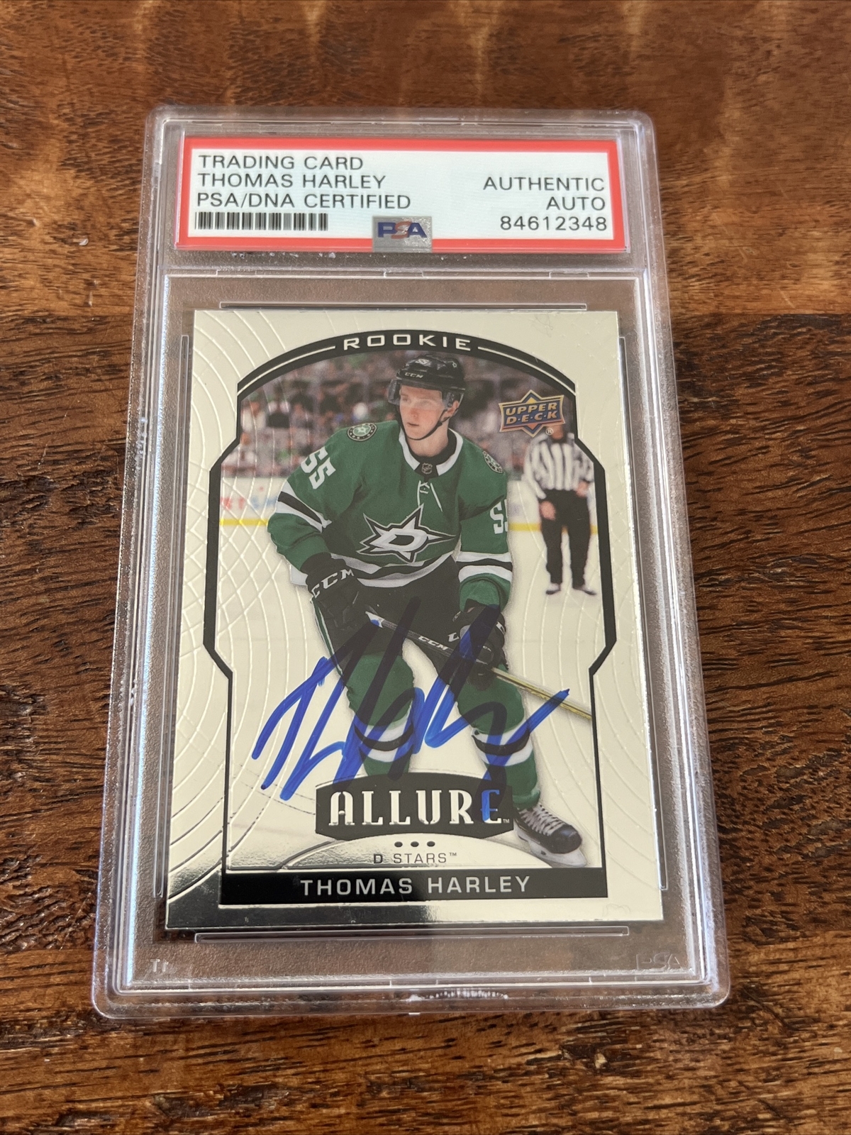 Thomas Harley Signed Upper Deck Rookie Card Psa Dna Coa Slab Stars Autographed