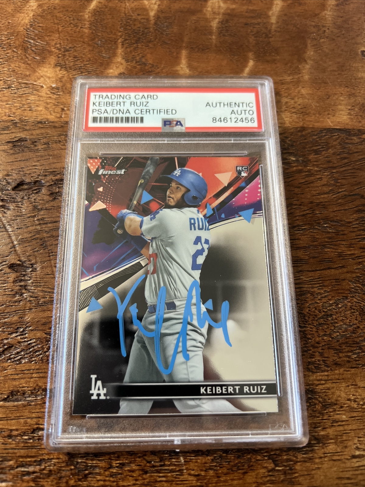 Keibert Ruiz IP Signed Topps Finest Rookie Card PSA DNA Coa Slab Autographed