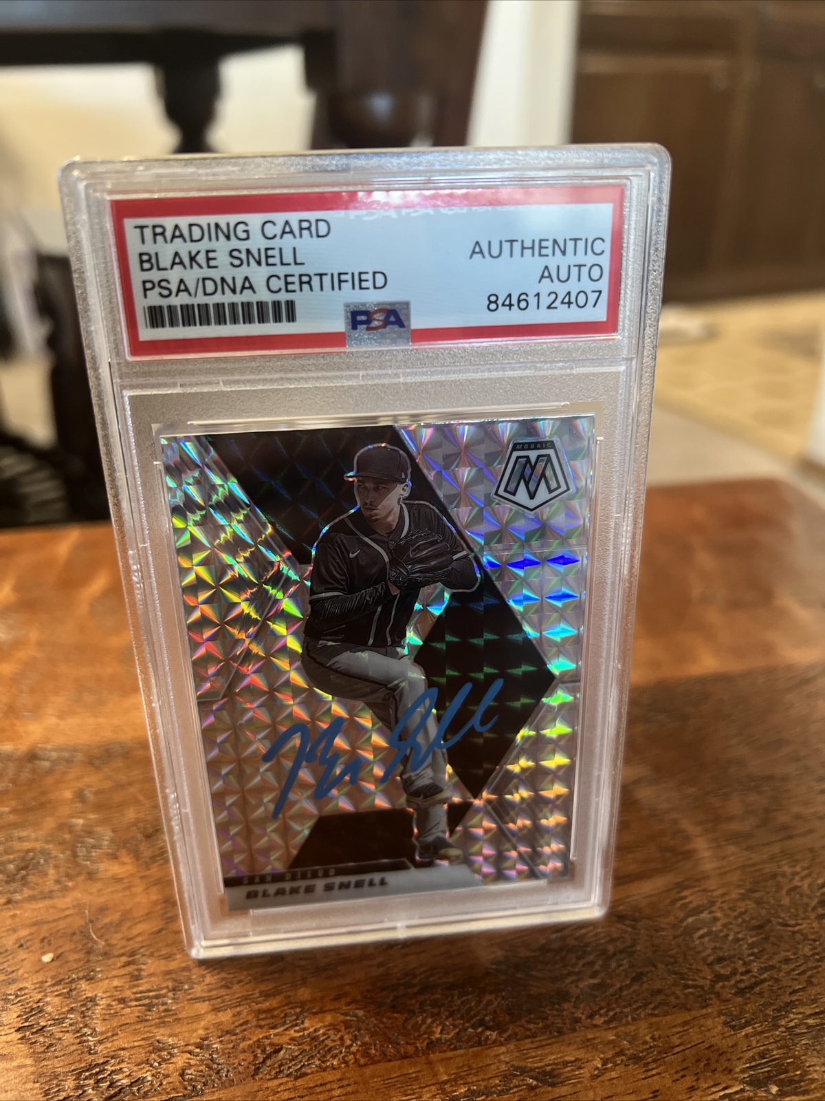 Blake Snell IP Signed Mosaic Card PSA DNA Coa Slabbed Autographed Padres