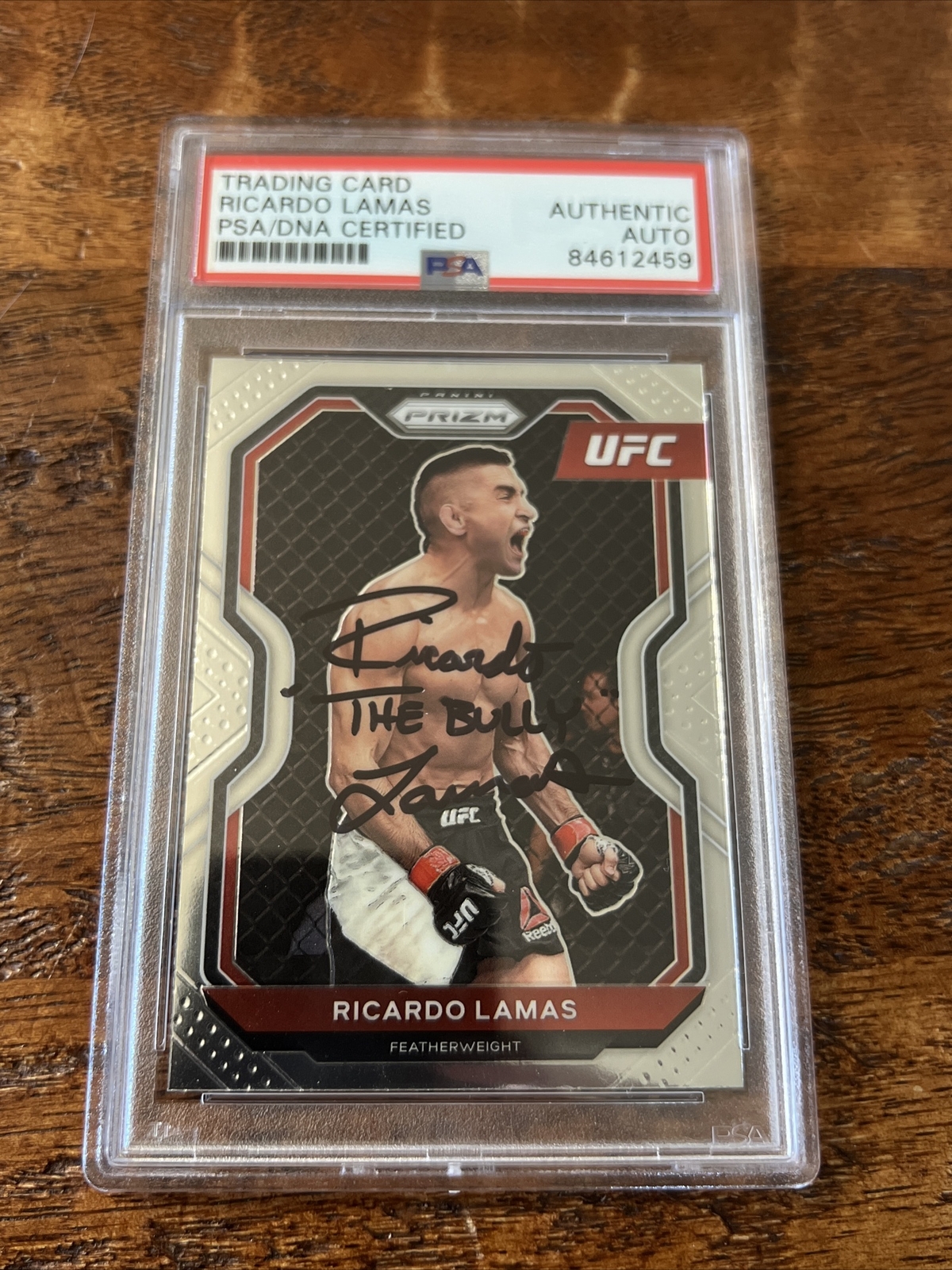 Ricardo Lamas IP Signed Prizm Card Psa Dna Coa Slabbed Autographed UFC