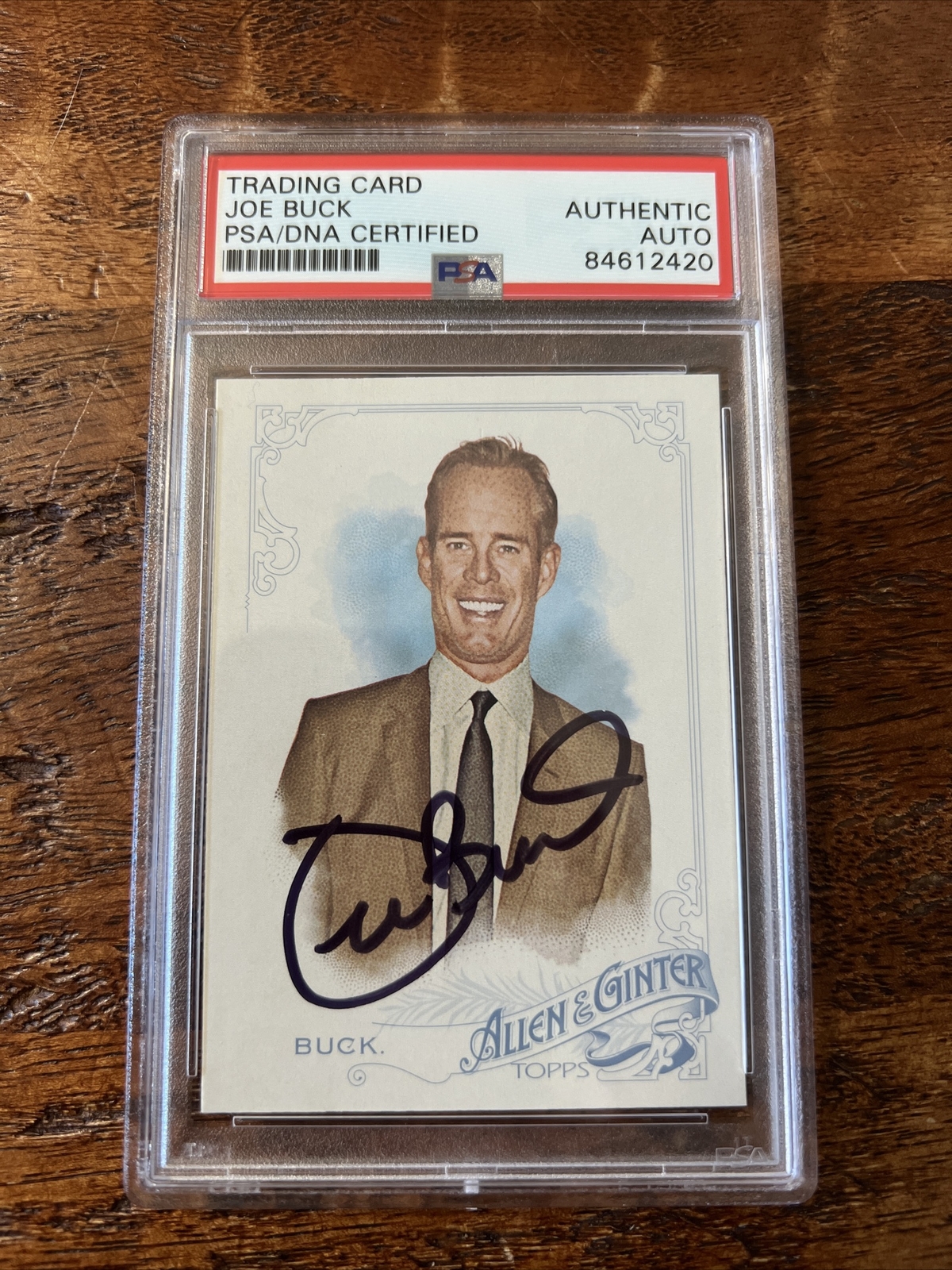 Joe Buck Signed Allen & Ginter Card PSA DNA Coa Slabbed Autographed NFL On Fox