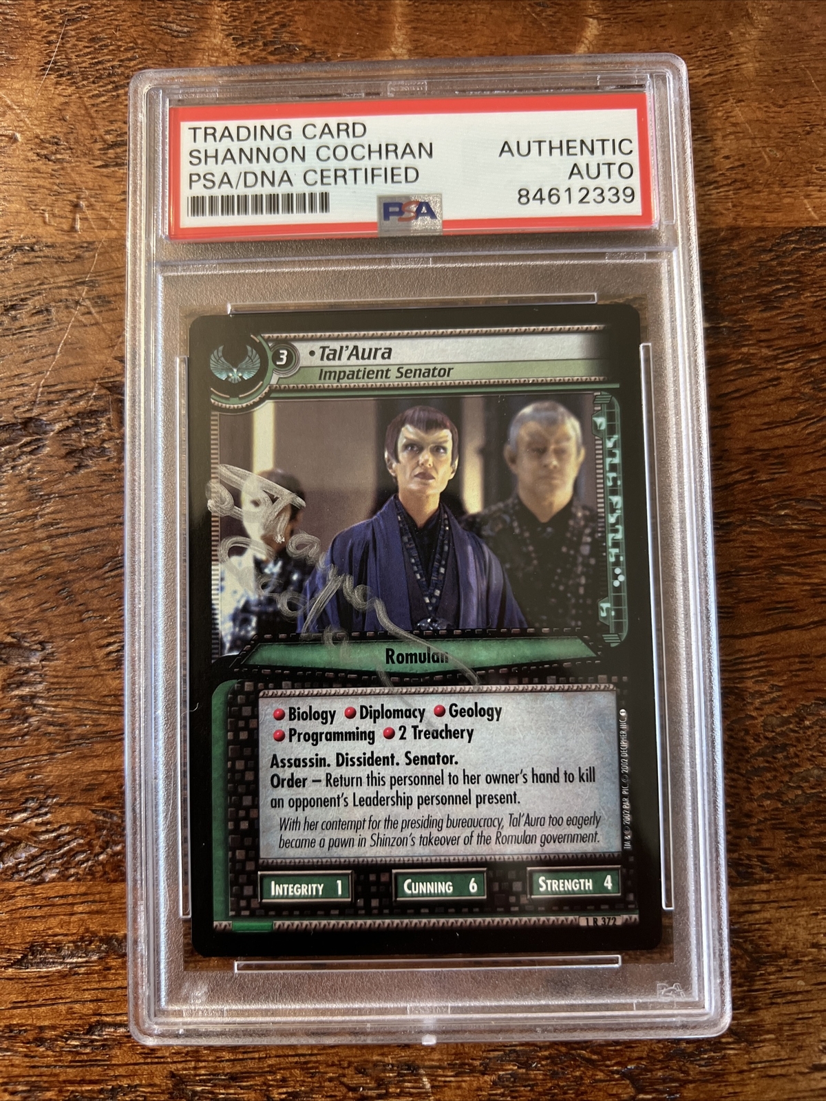 Shannon Cochran IP Signed Star Trek Card Psa Dna Coa Slab Autographed